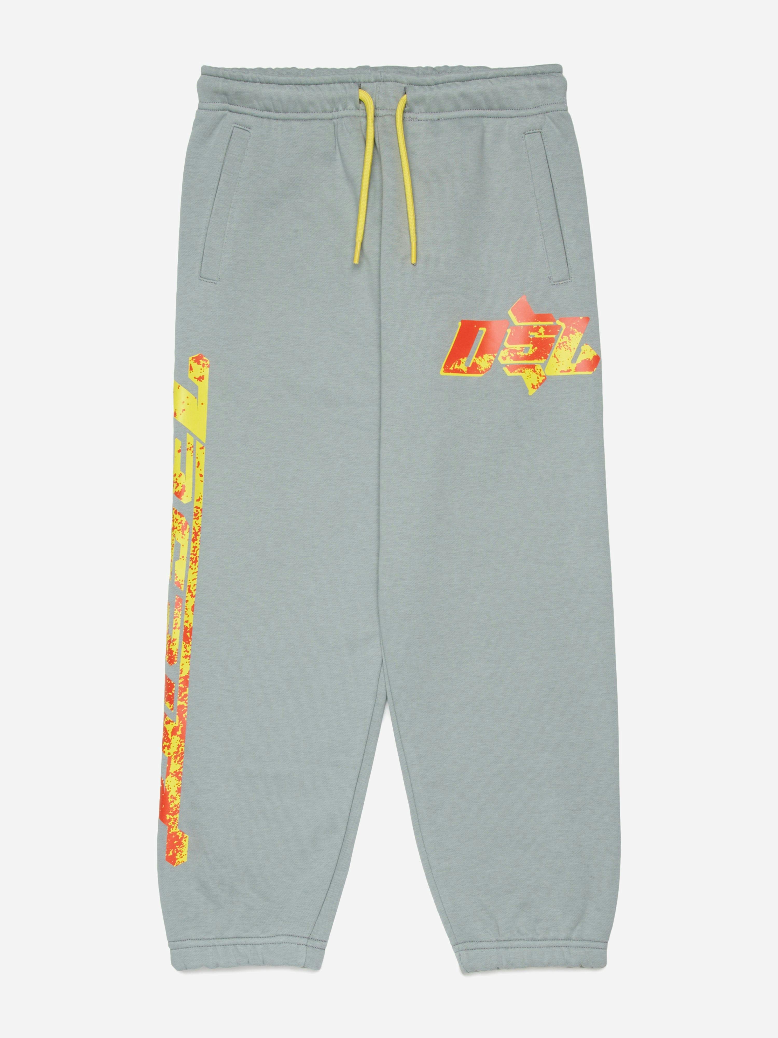 Diesel Boys Grey Logo Print Joggers In - 10 Yrs