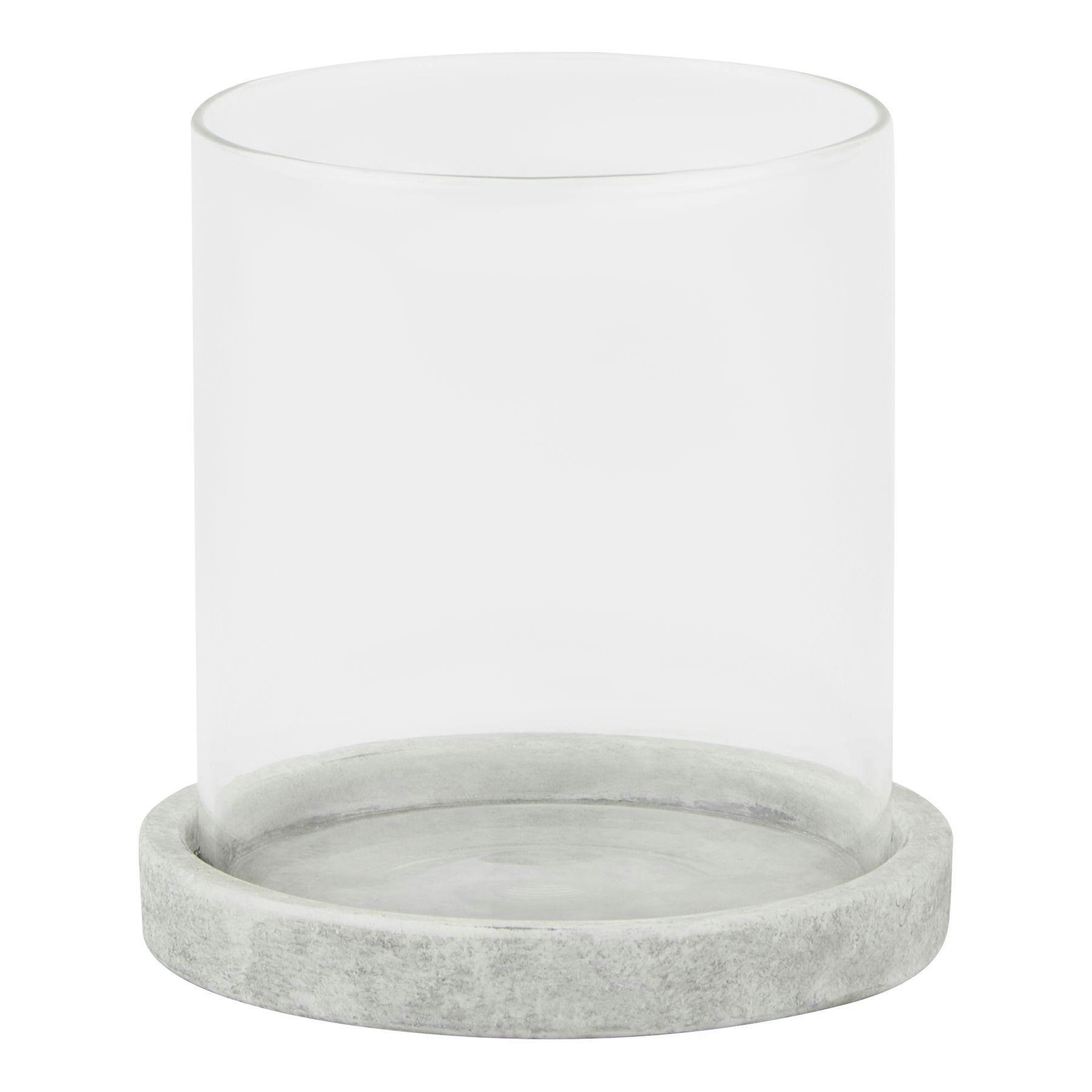 Rackhams White Athena Hurricane Lantern - 21Cm X 18Cm X 18Cm - 100% Mixed