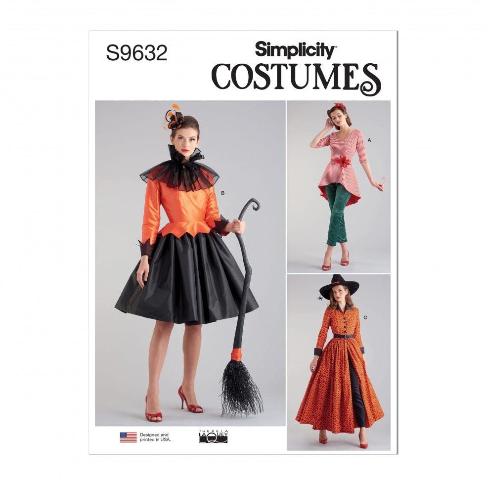 Simplicity Women's Sewing Pattern 9632, Costumes For H5 (6-8-10-12-14) - Intermediate - H5 (6-8-10-12-14)
