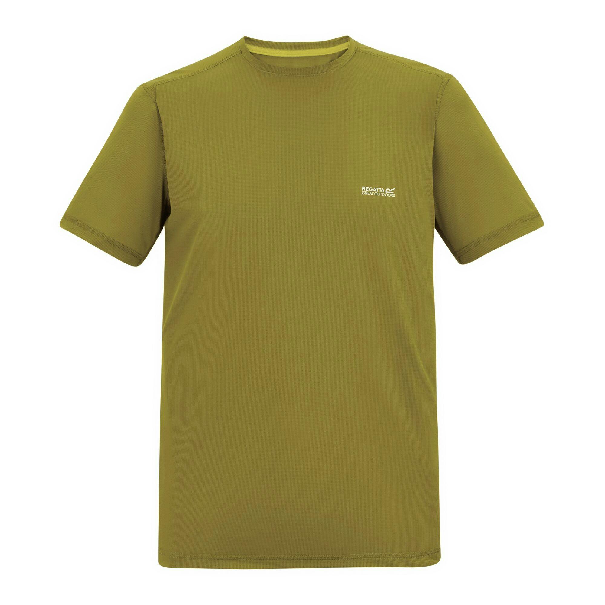 Regatta Men's Brown Fingal Stretch T-Shirt - Wood - L - Wood - 62% Polyester/30% Recycled Polyester/8% Elastane