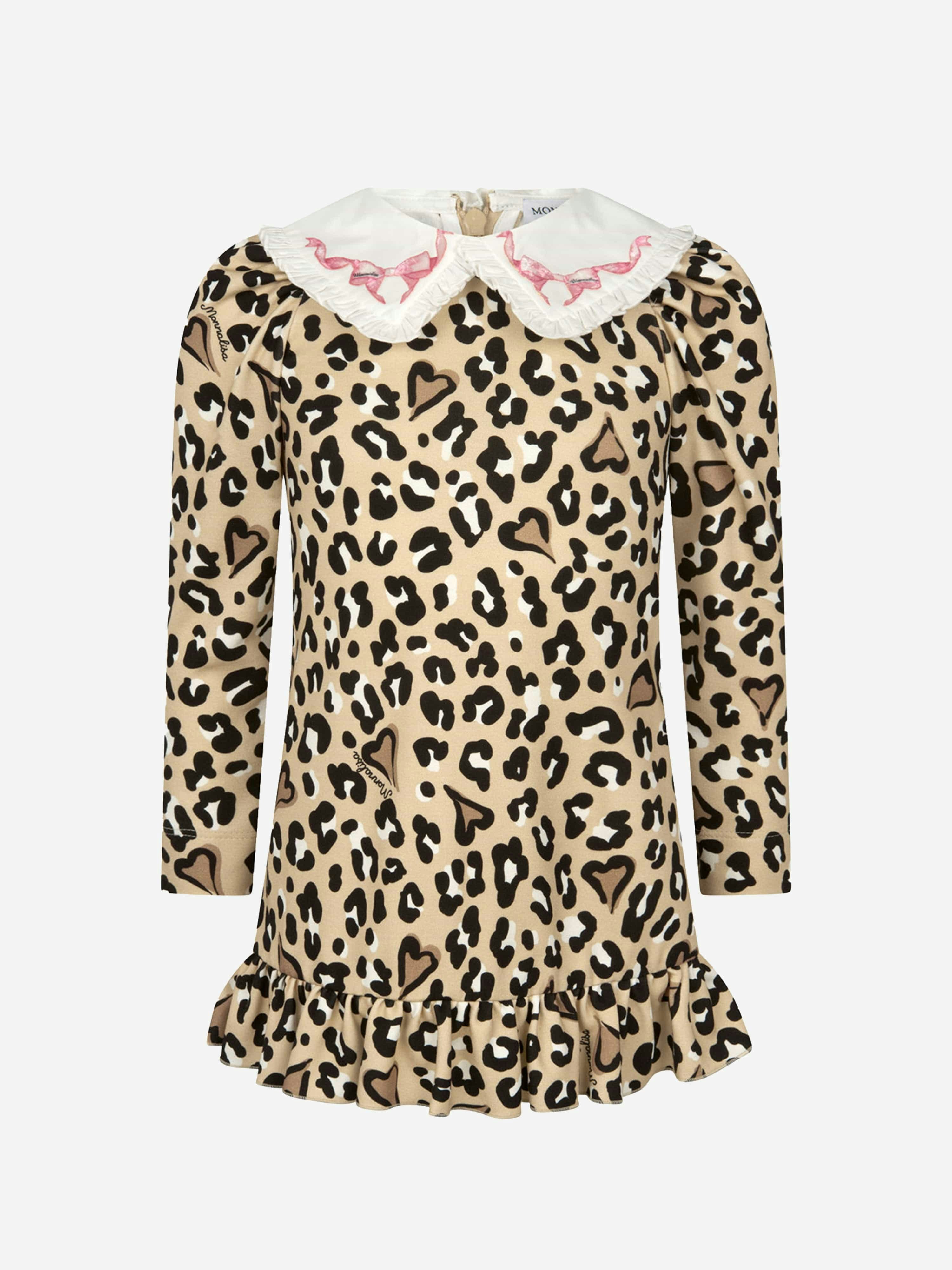 Monnalisa Girls Print Viscose Dress - Multicoloured - 11 Yrs