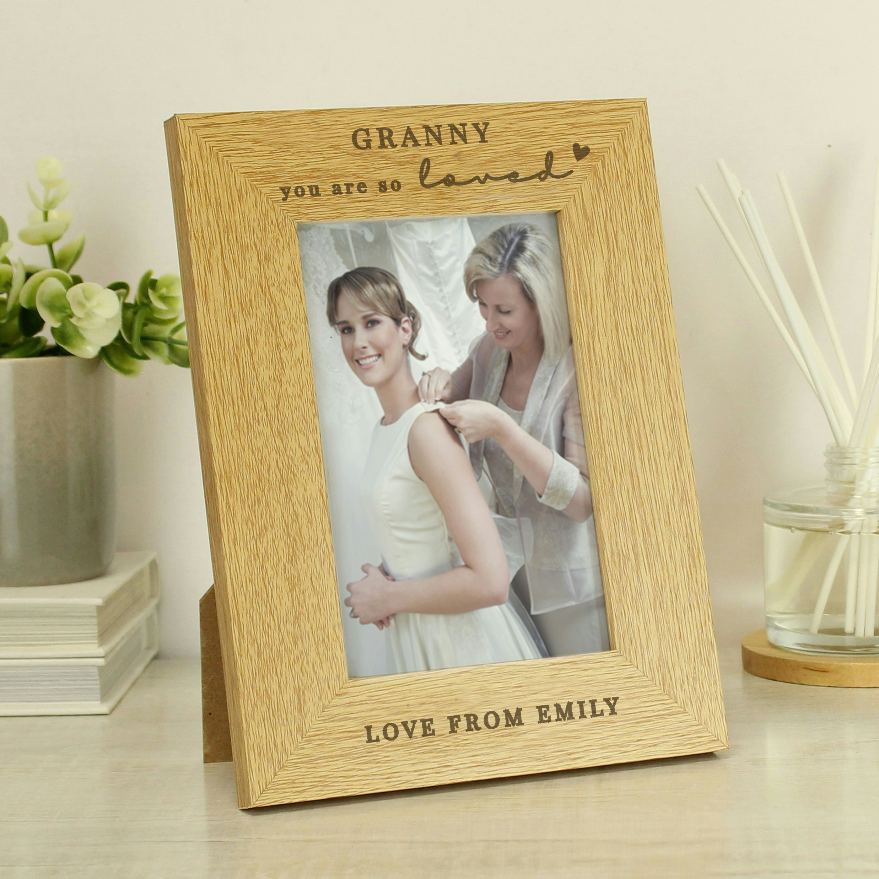 Rackhams Personalised You Are So Loved 6X4 Oak Finish Photo Frame