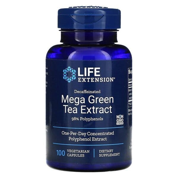 Life Extension Decaffeinated Mega Green Tea Extract 100 Vegetarian Capsules - Image 7