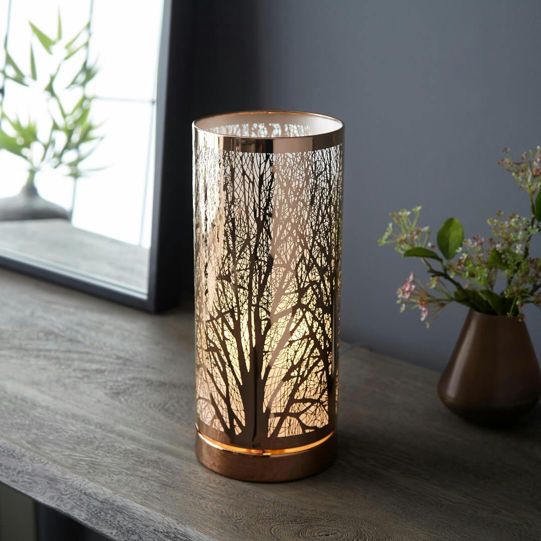 Rackhams Light Mason Copper Touch Table Lamp