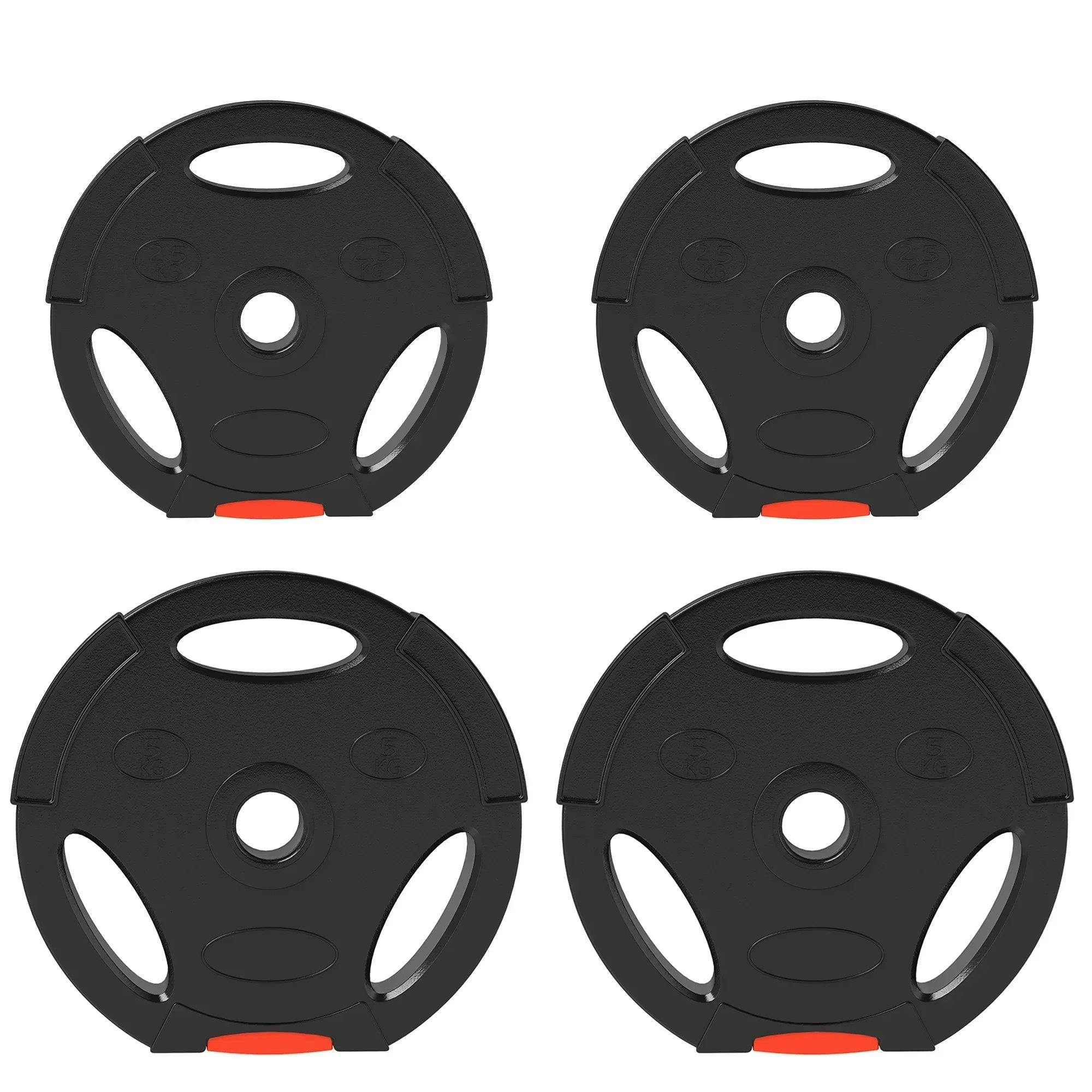 B&Q - Weight Plates Set For Home Gym2 X 5Kg2 X 2.5KgBlack - Image 3