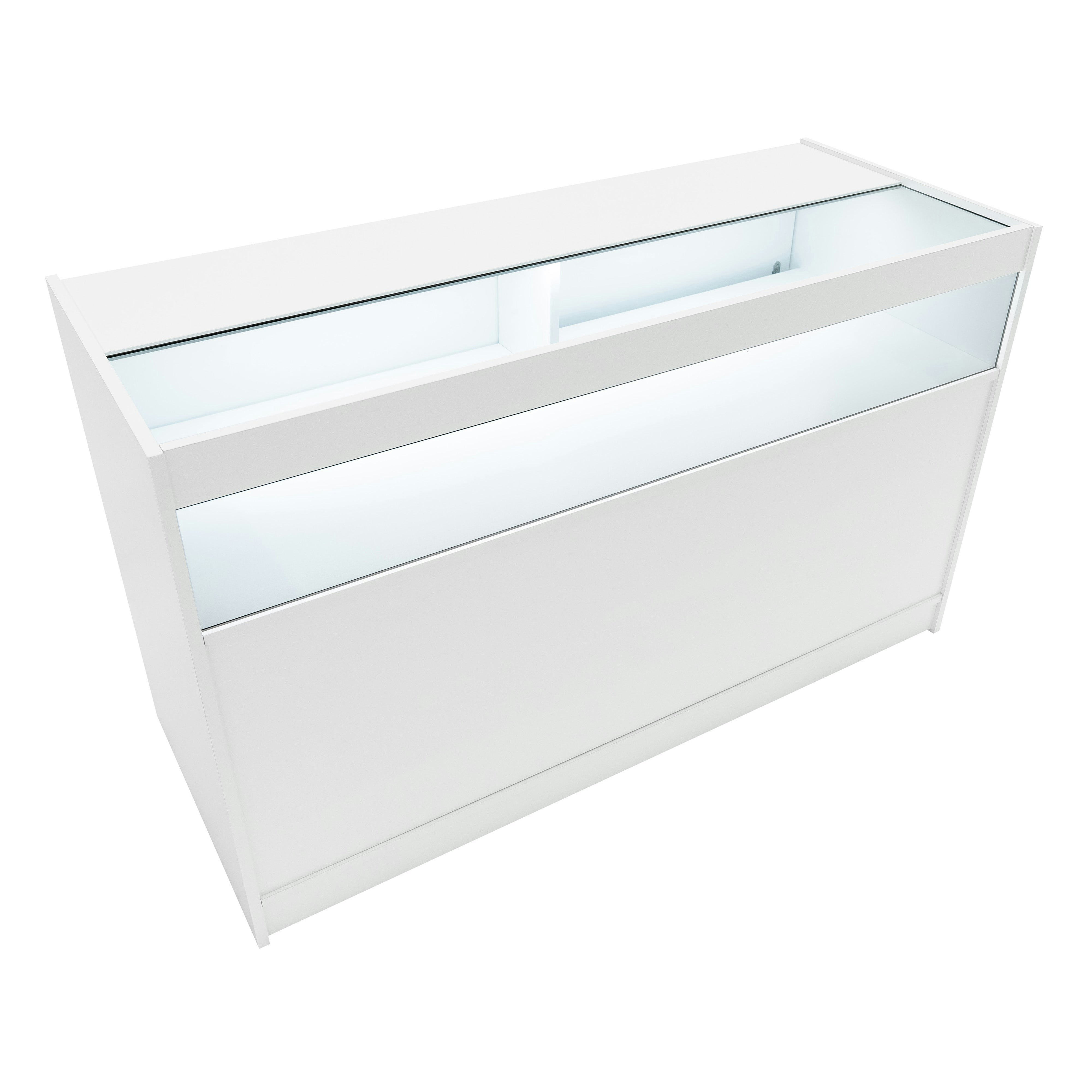 Rackhams White Led Retail Shop Counter B1500