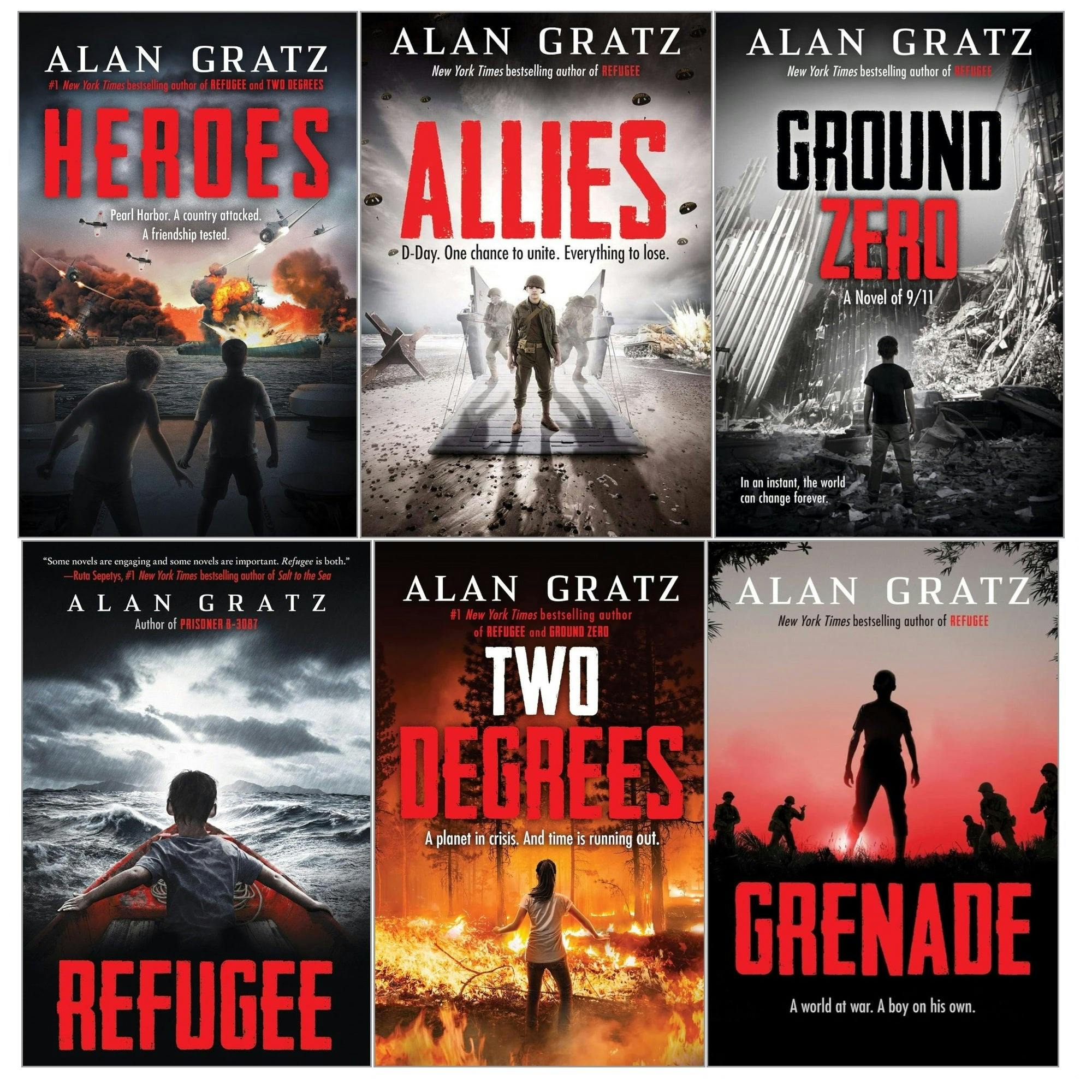 Various Publishers Grenade Alan Gratz 6 Books Collection Set (Allies, Two Degrees, Refugee, Ground Zero & Heroes)