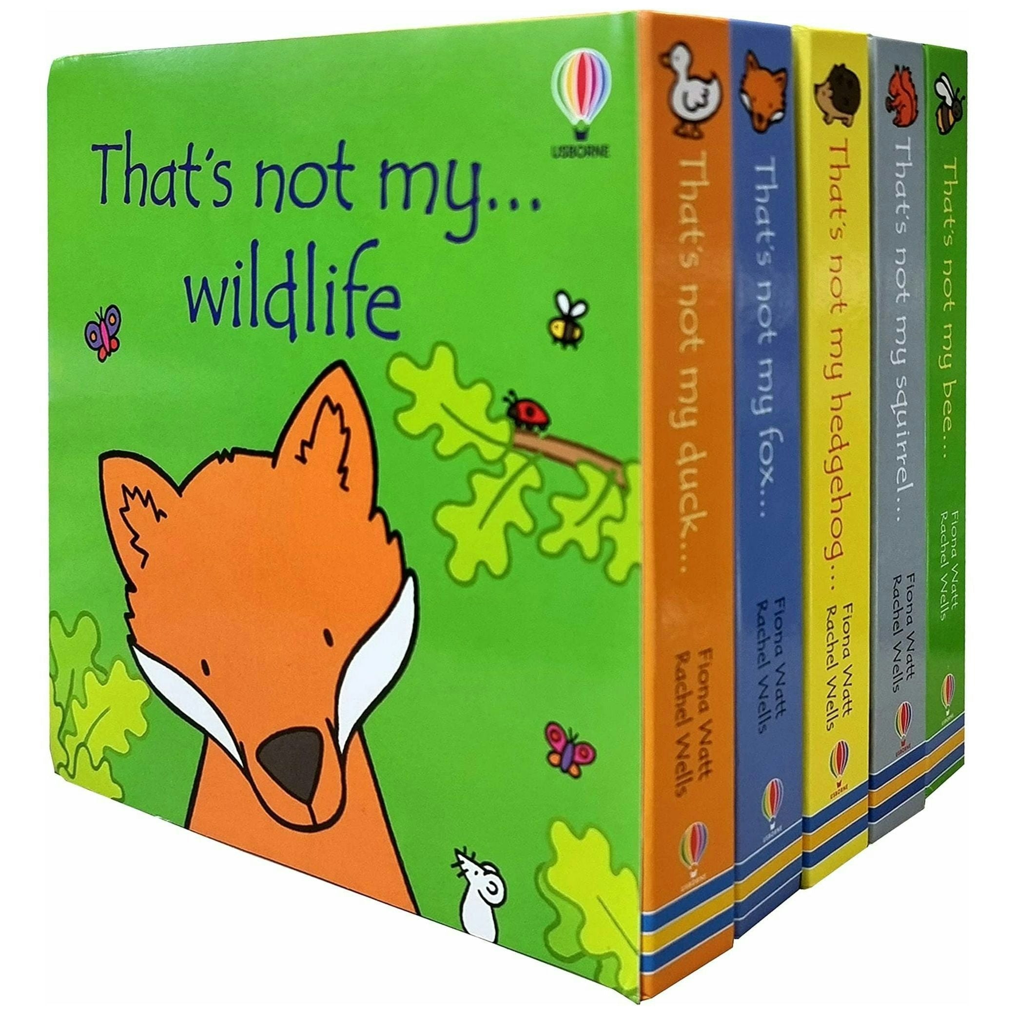 Usborne Thats Not My Wildlife 5 Books Set (Touchy-Feely Board Books) Fox, Squirrel, Bee, Duck, Hedgehog