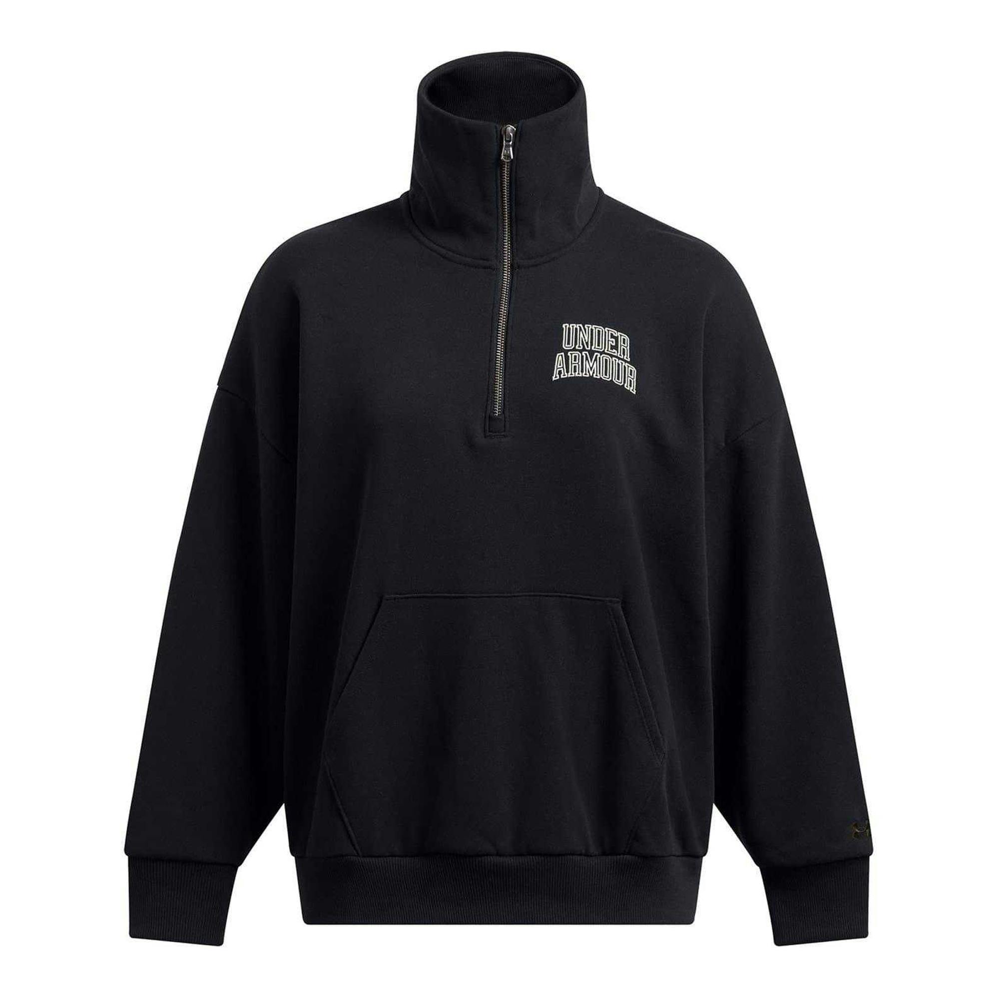 Under Armour Women's Black Icon Sweatshirt - 8 Uk - 73% Cotton/27% Polyester