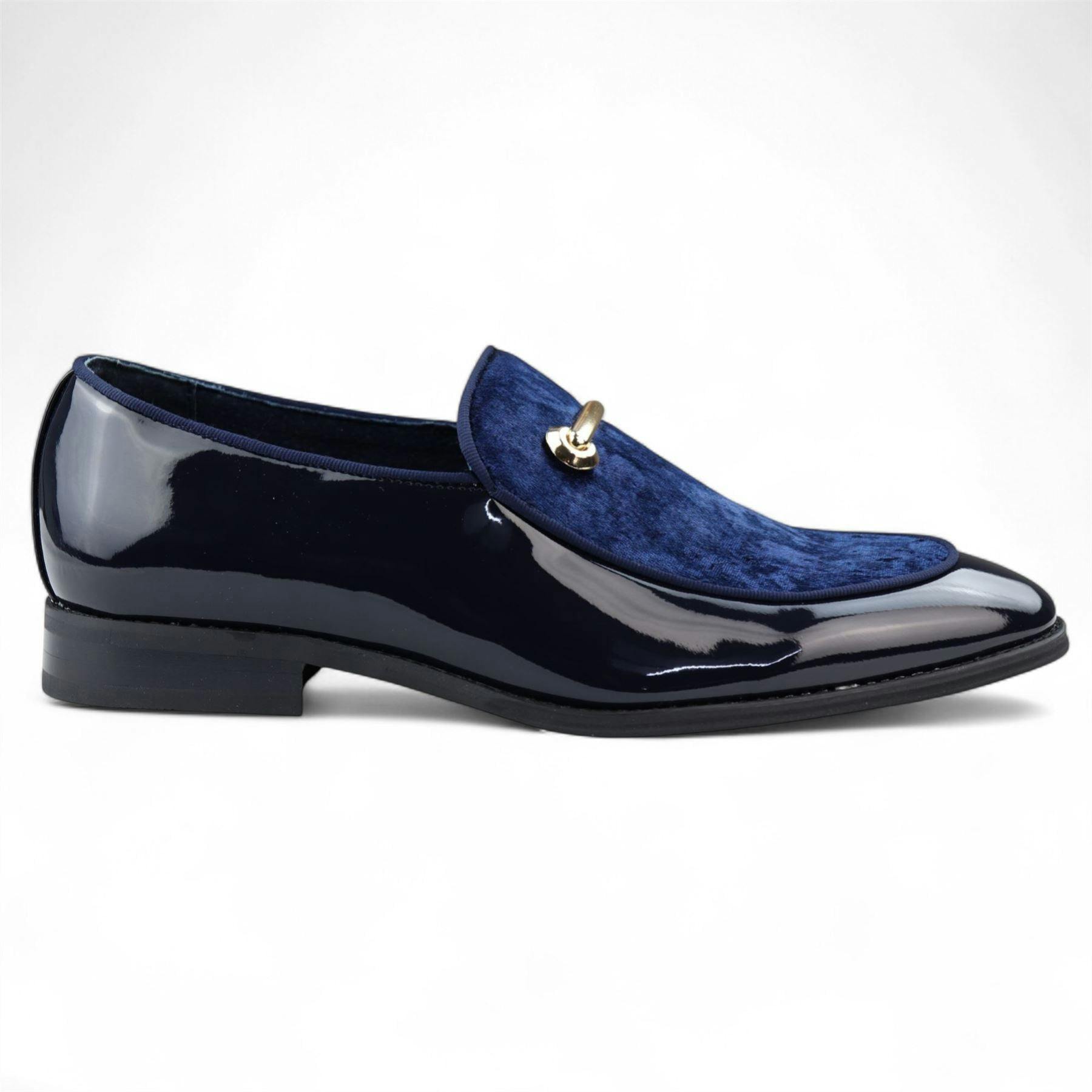 Dolcetto Men's Blue ’S Smart Loafers Leather Lined Velvet Slip-On Shoes - Uk 12 | Eu 46 | Us 13