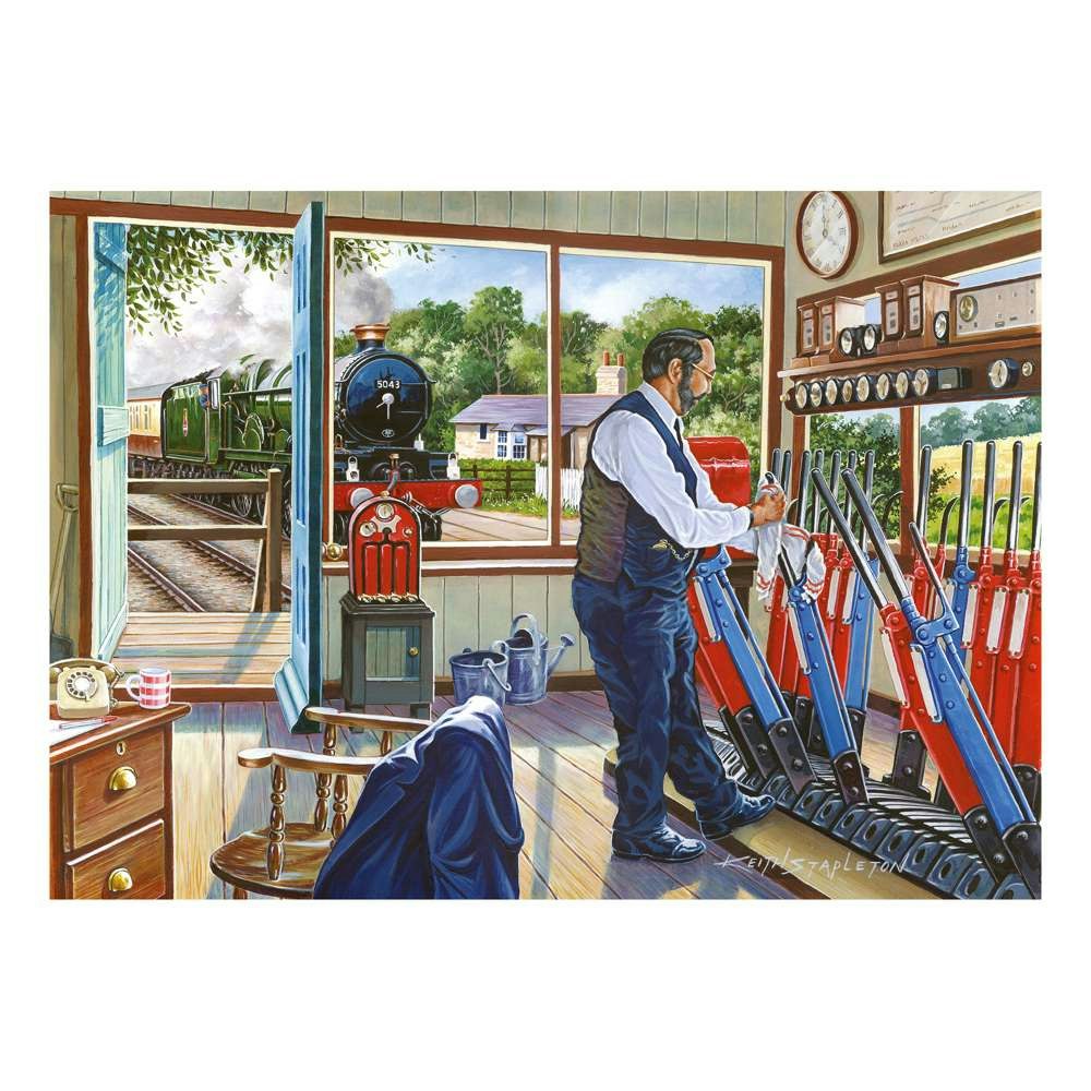 House of Puzzles Signalling Change 250 Piece Jigsaw Puzzle - Extra Large Pieces - Ray Cresswell Illustrations - Image 3