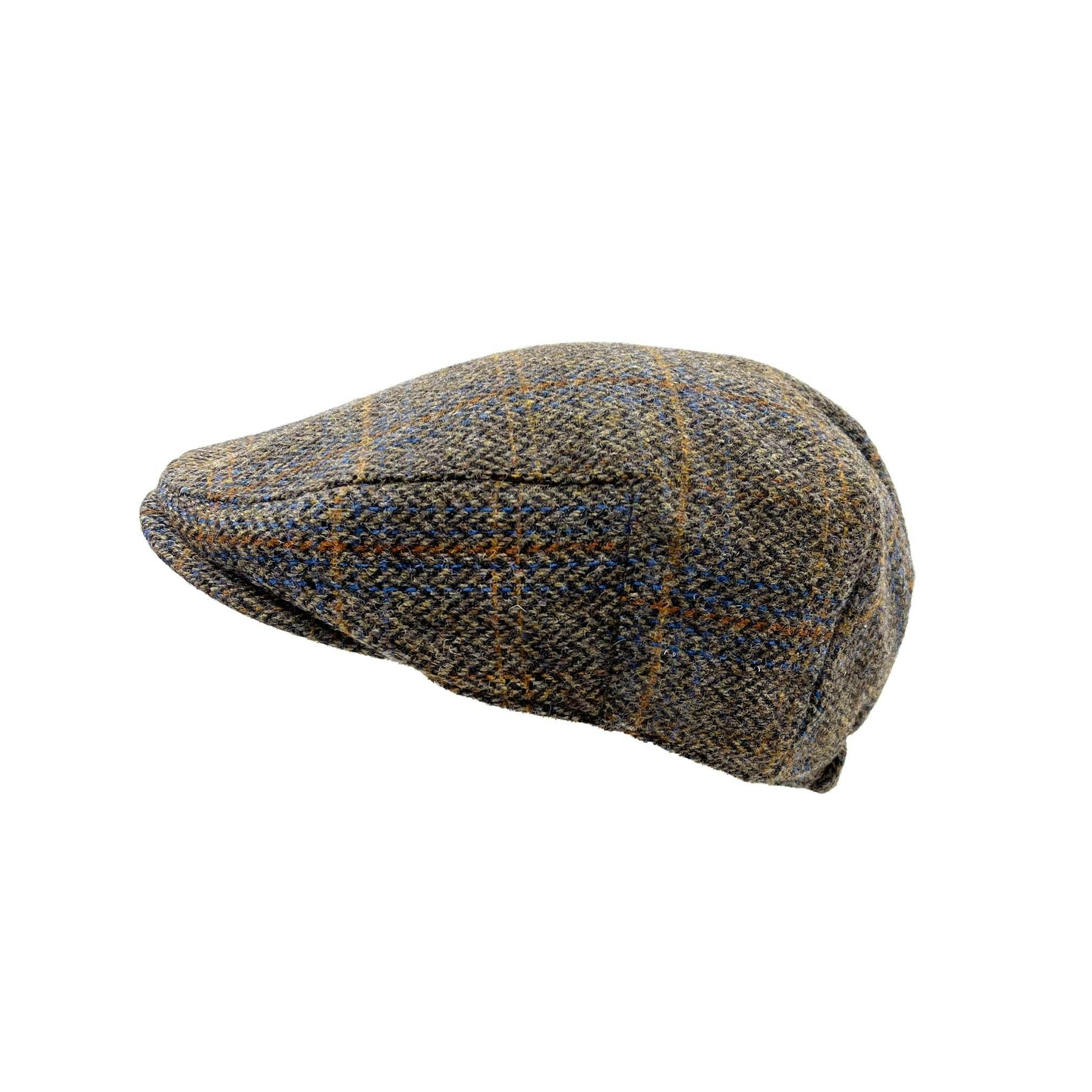 Heritage Traditions Unisex Brown Classic Arthur Tweed Flat Cap - Jumbo Herringbone