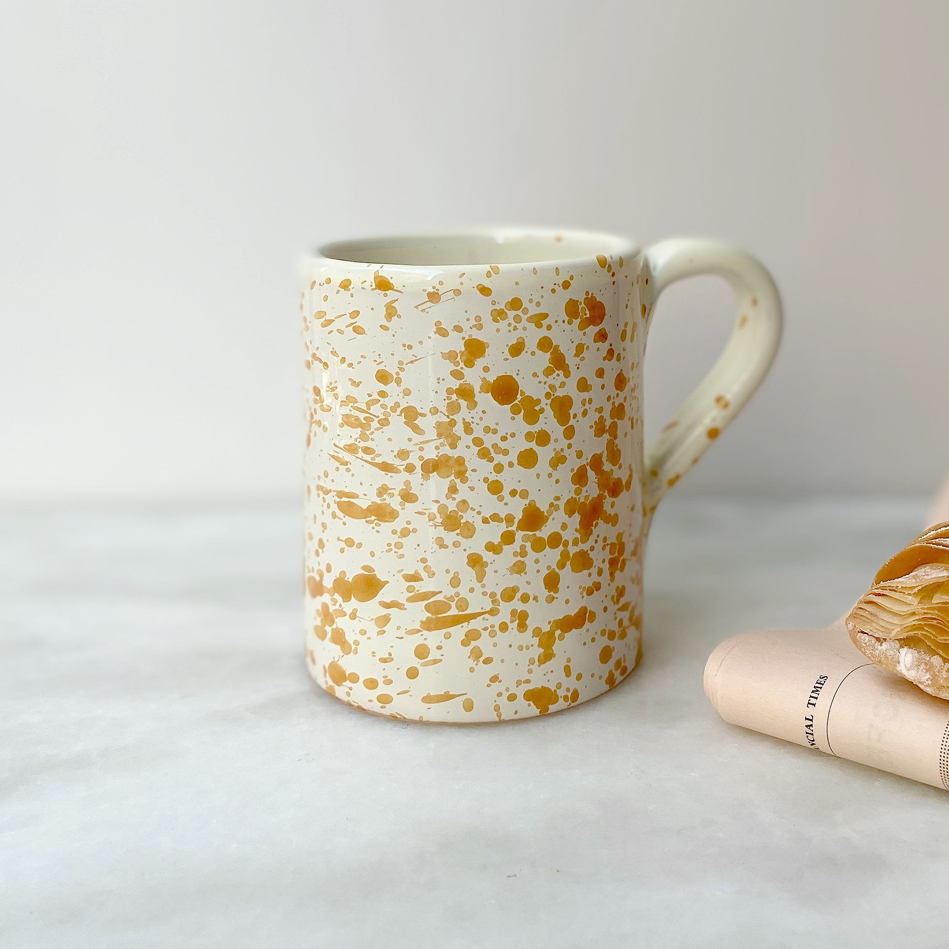 Hot Pottery Orange Coffee Mug Burnt