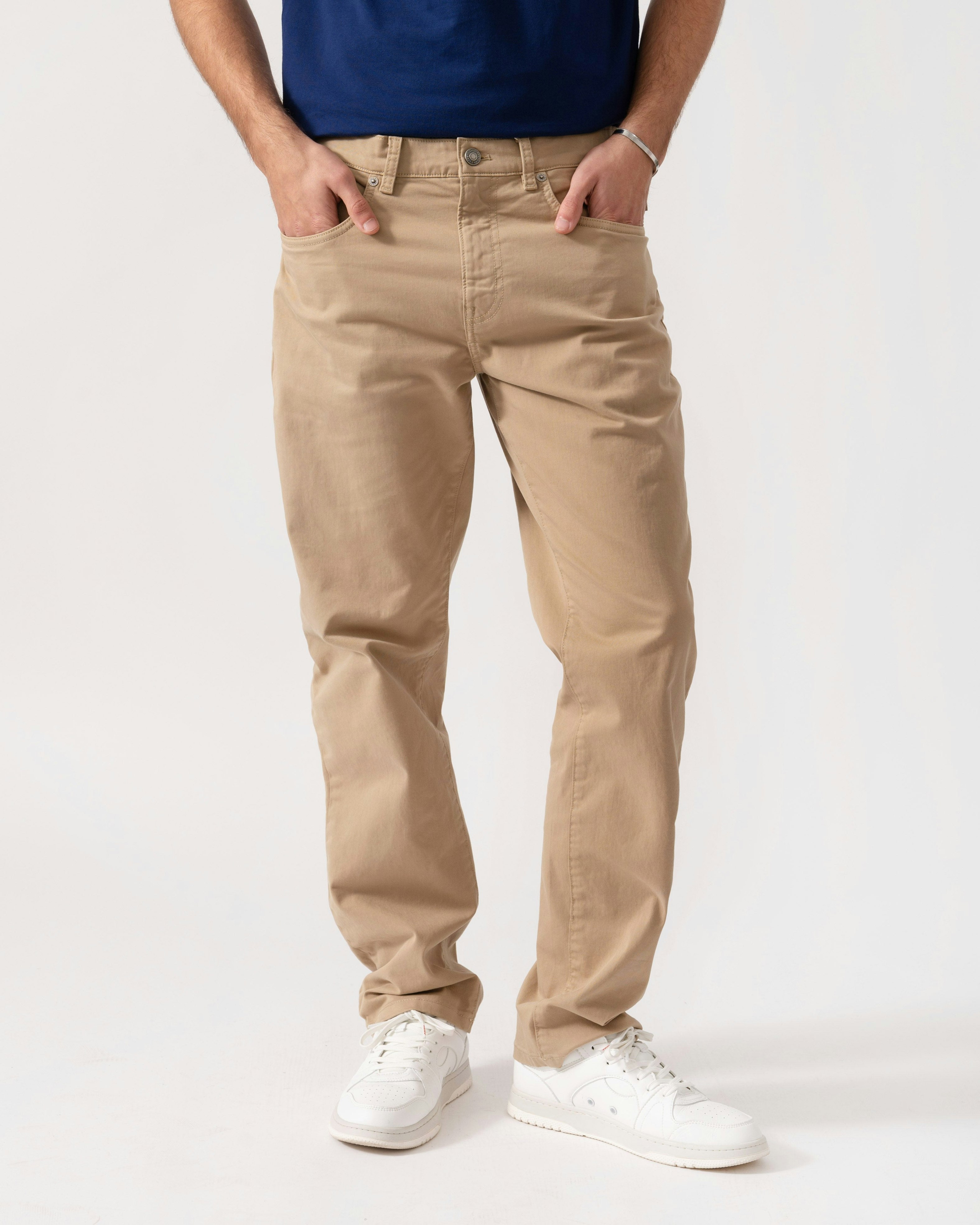 Gant Men's Dark Regular Fit Desert Jeans - 248 Khaki - 248 Khaki - W36 L34