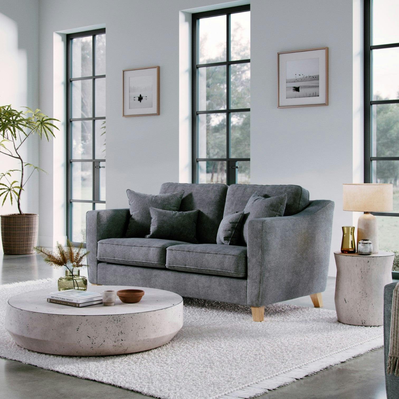 The Great Sofa Company The Elton Small Sofa - Steel