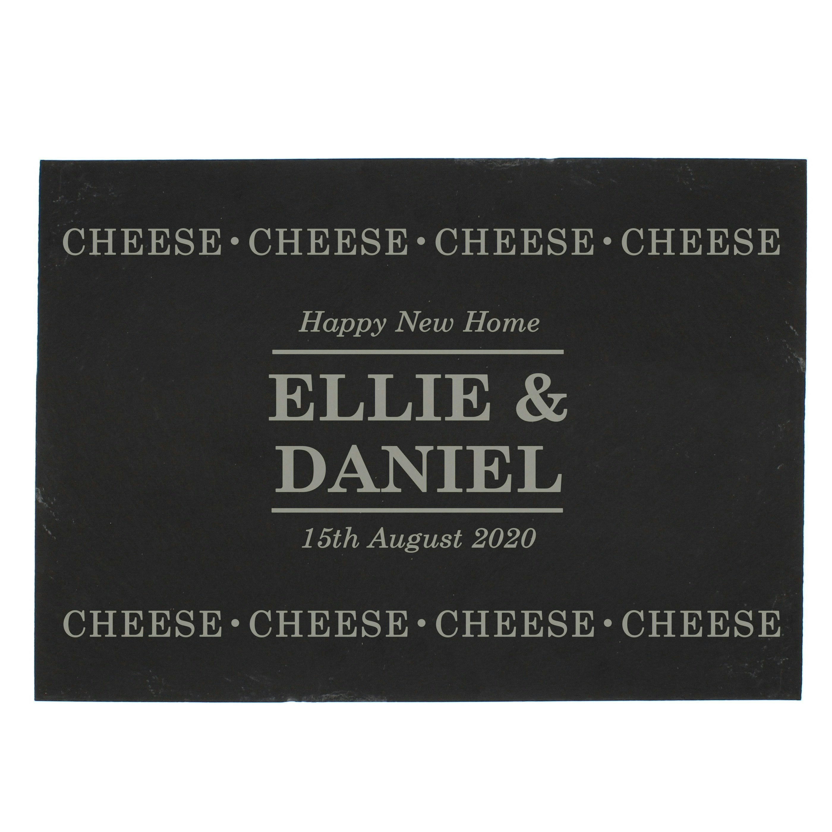Rackhams Gold Personalised Slate Cheese Board