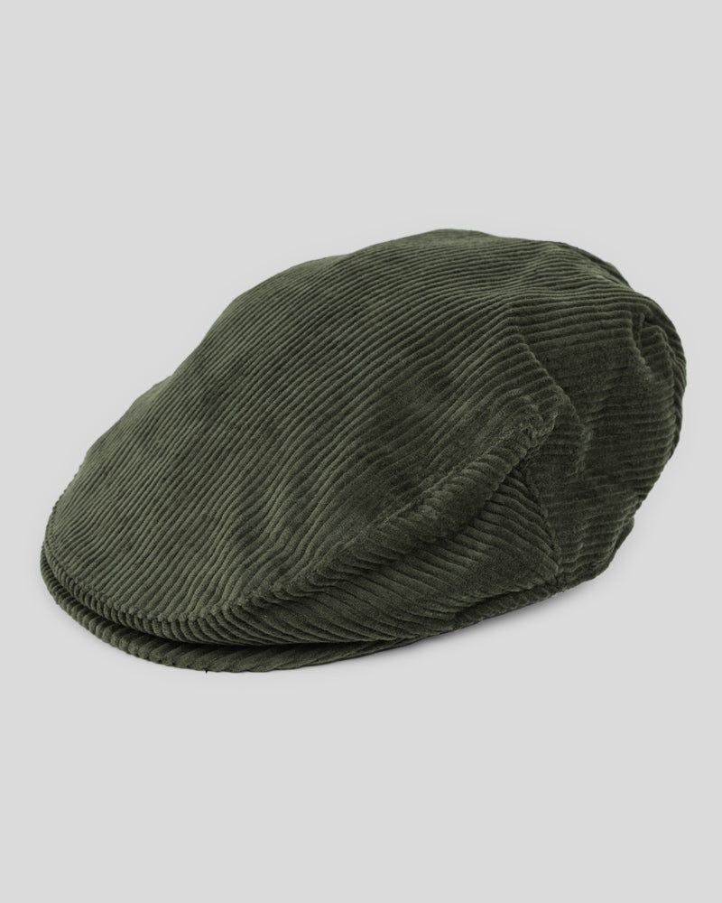 Steel & Jelly Keymer - Corduroy Flat Cap - Khaki - One Size