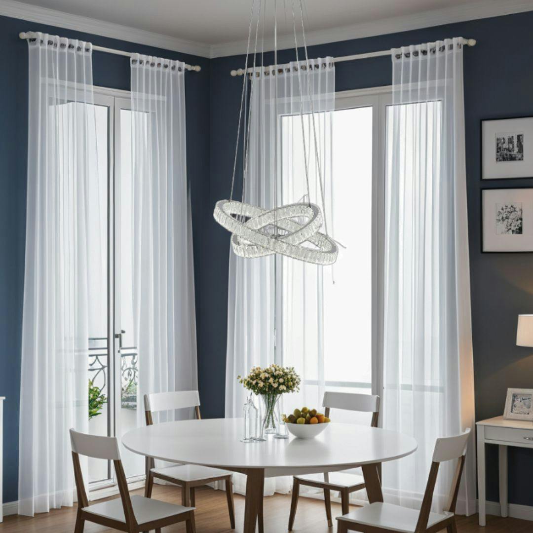 Rackhams Light Ausilia Polished Chrome And Crystal Led Pendant Ceiling