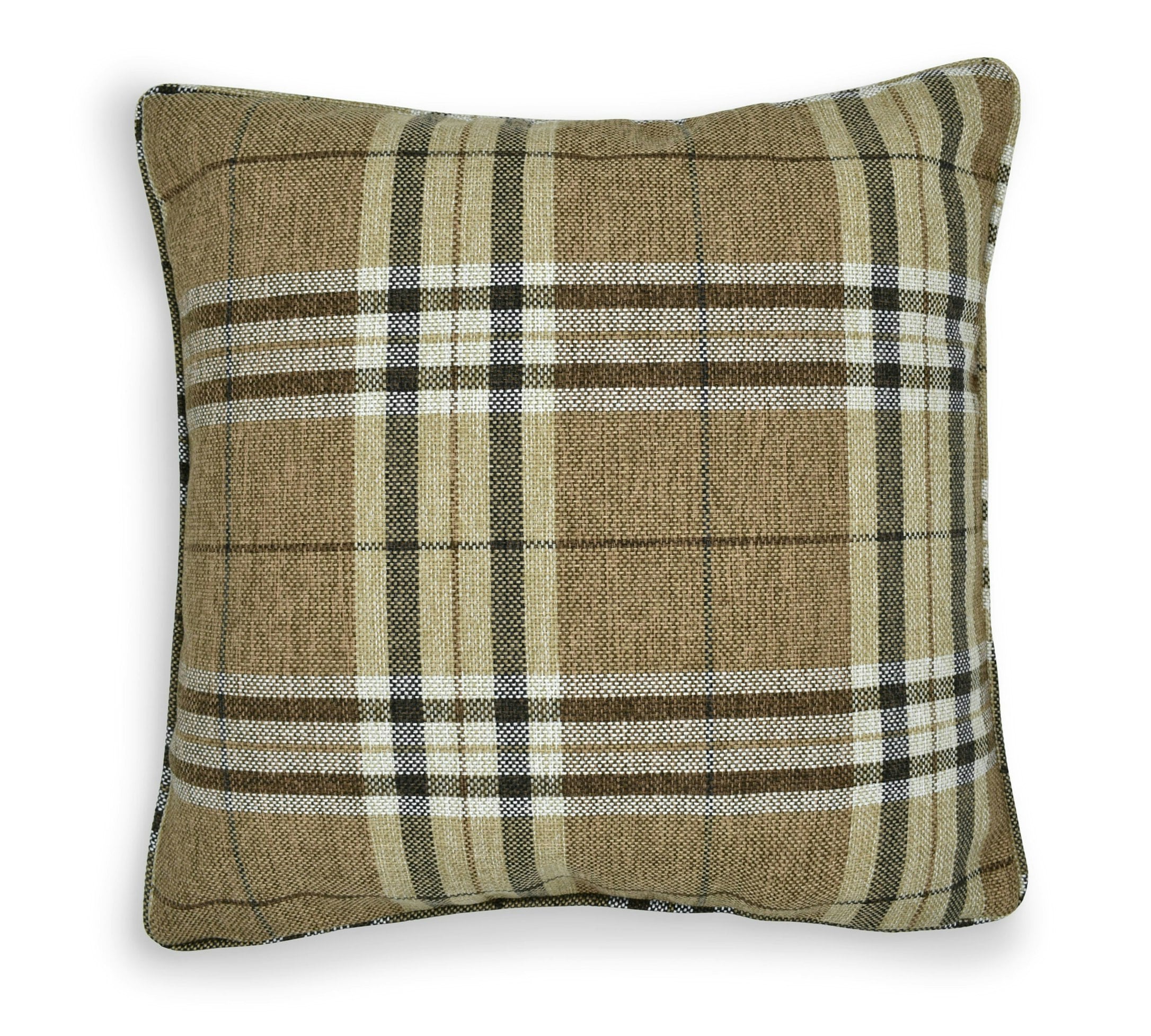 Intimates Classic Check Cushion - 43Cm X 43Cm - Natural