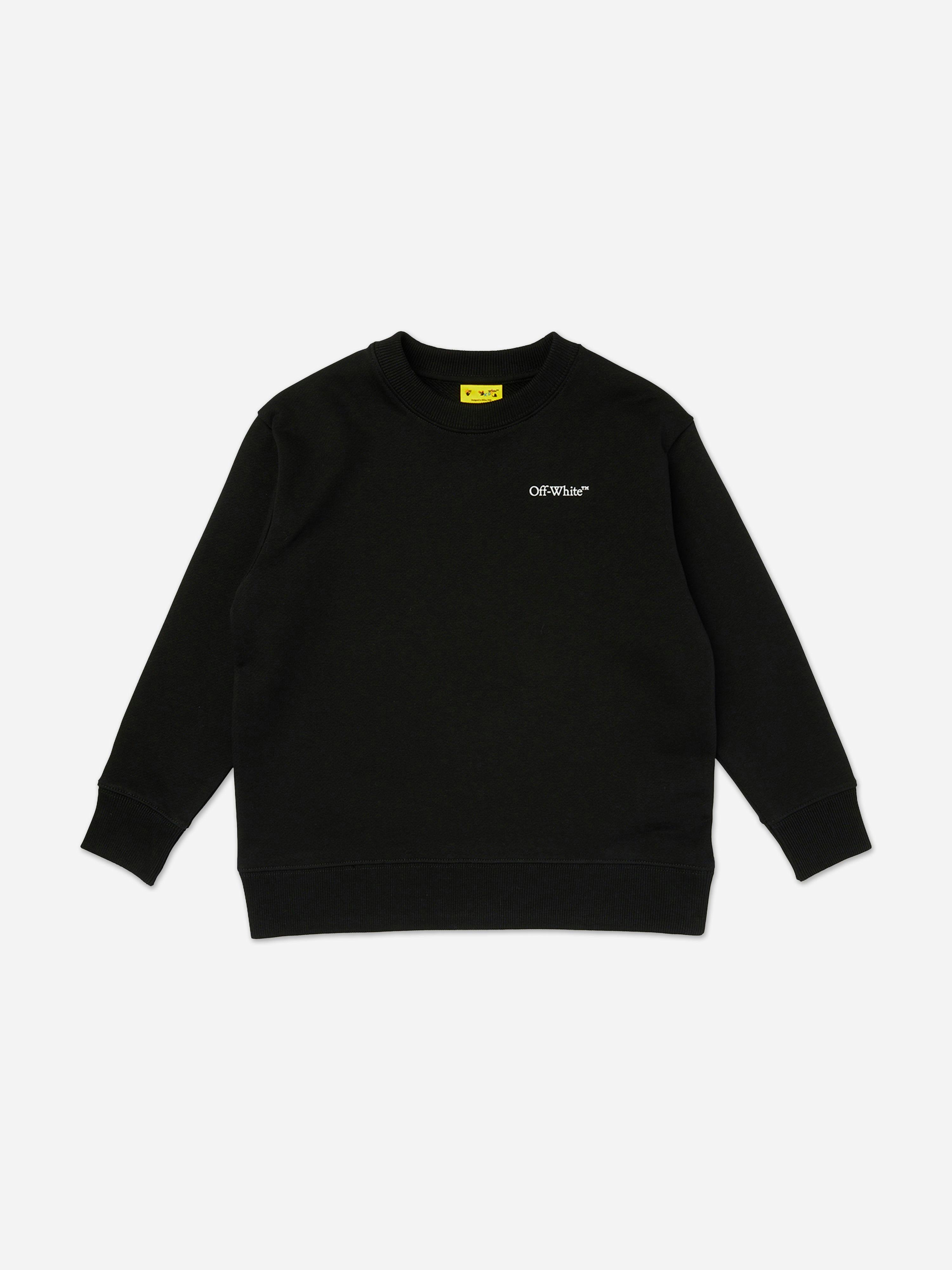 Off-White Boys White/Black Off- Scribble Diag Crewneck Sweatshirt In - 6 Yrs