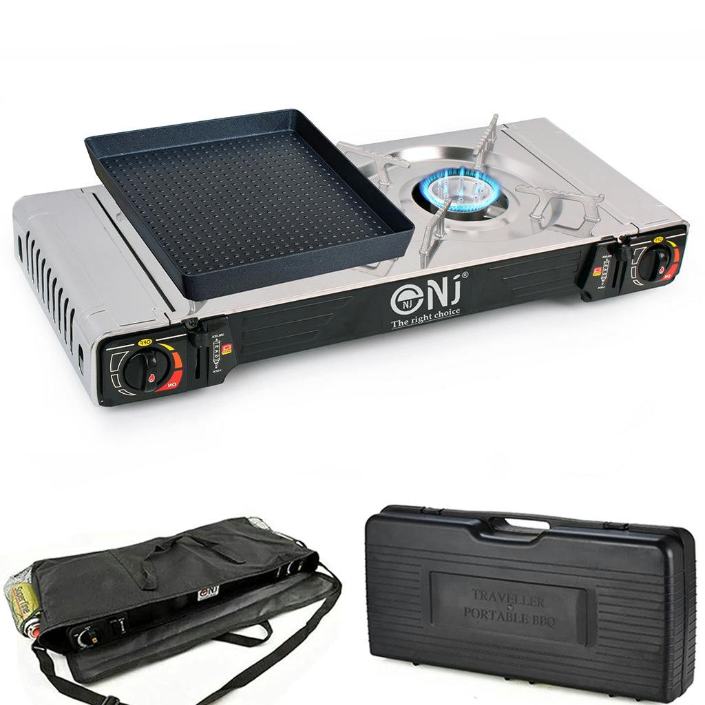 Nj Sg-2S Portable Double Burner Camping Gas Stove Grill Plate