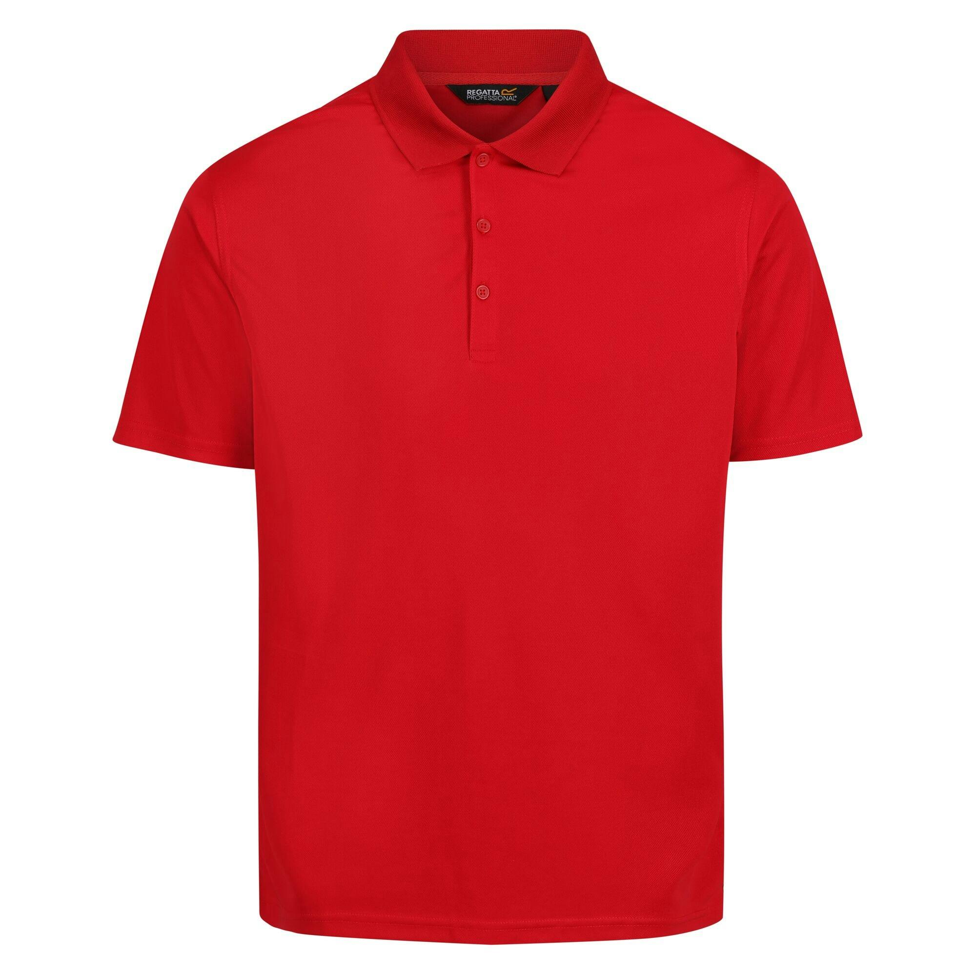 Regatta Men's Red Professional Moisture Wicking Polo Shirt - Classic - 3XL - Classic - 100% Polyester