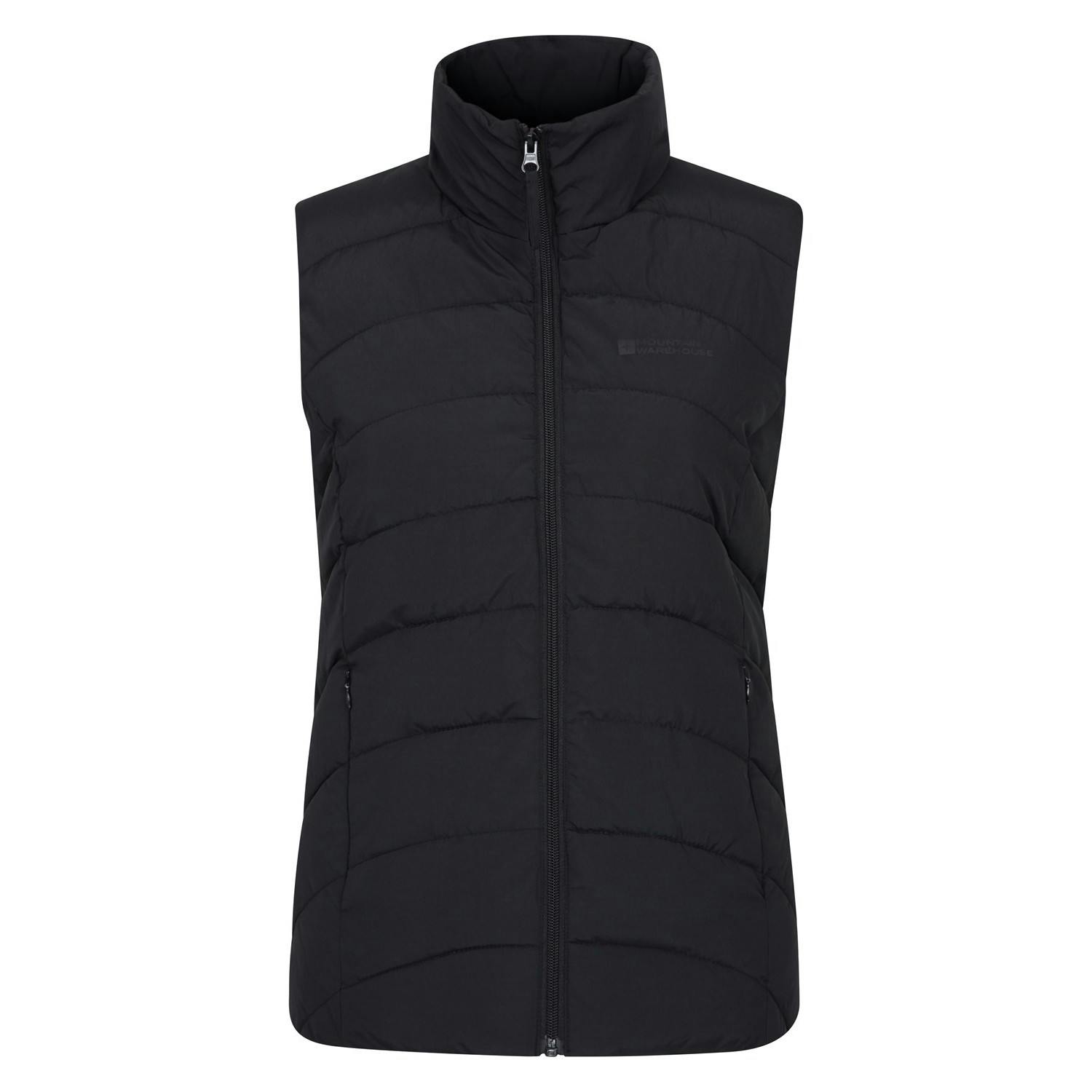 Mountain Warehouse Women's Black Opal Padded Gilet - 8 Uk - 100% Nylon