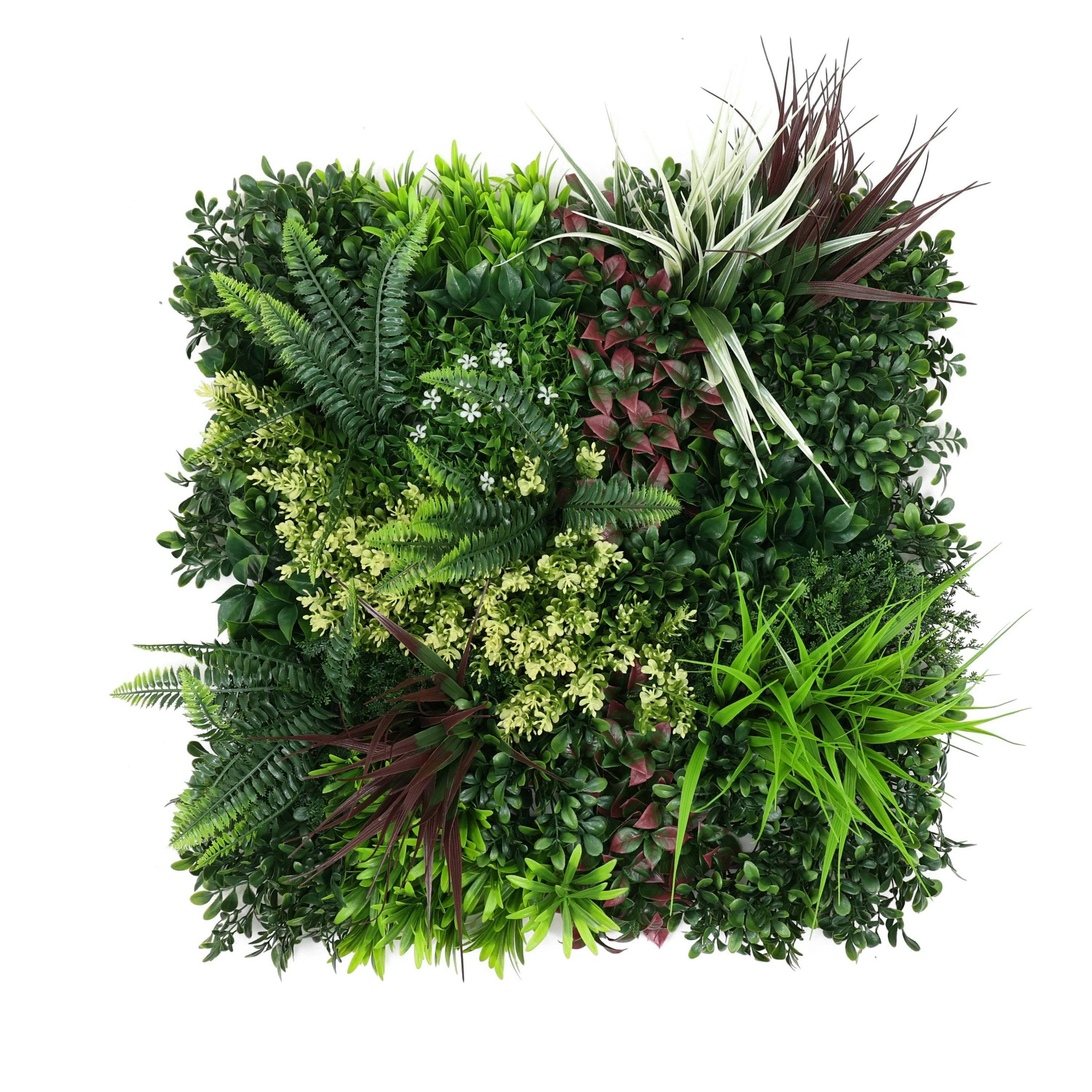 True Products Green Premium Artificial Plants Wall Panel 50 X 50Cm - Carnival C
