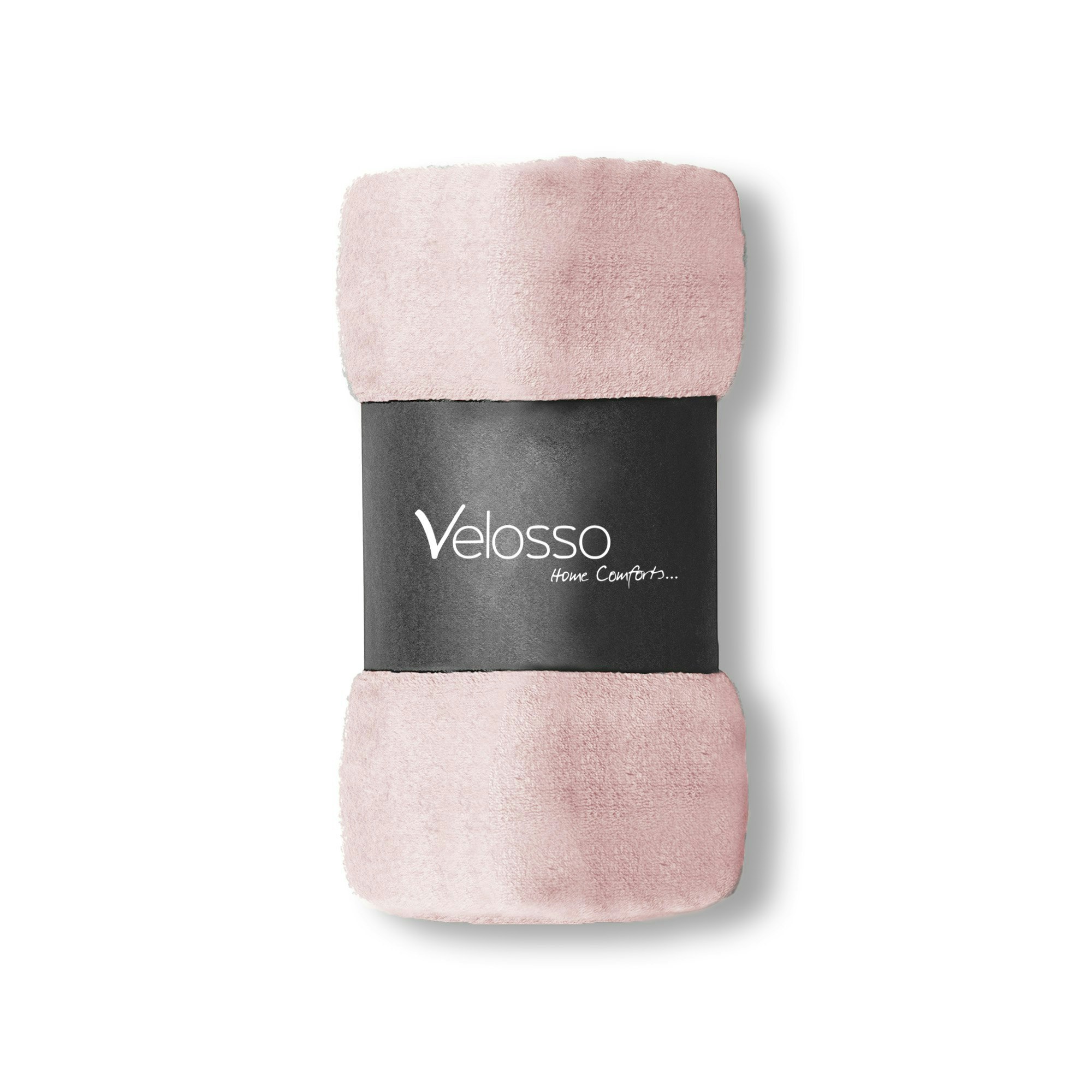 Rackhams Pink Mink Flannel Throw - 150Cm X 200Cm - Blush