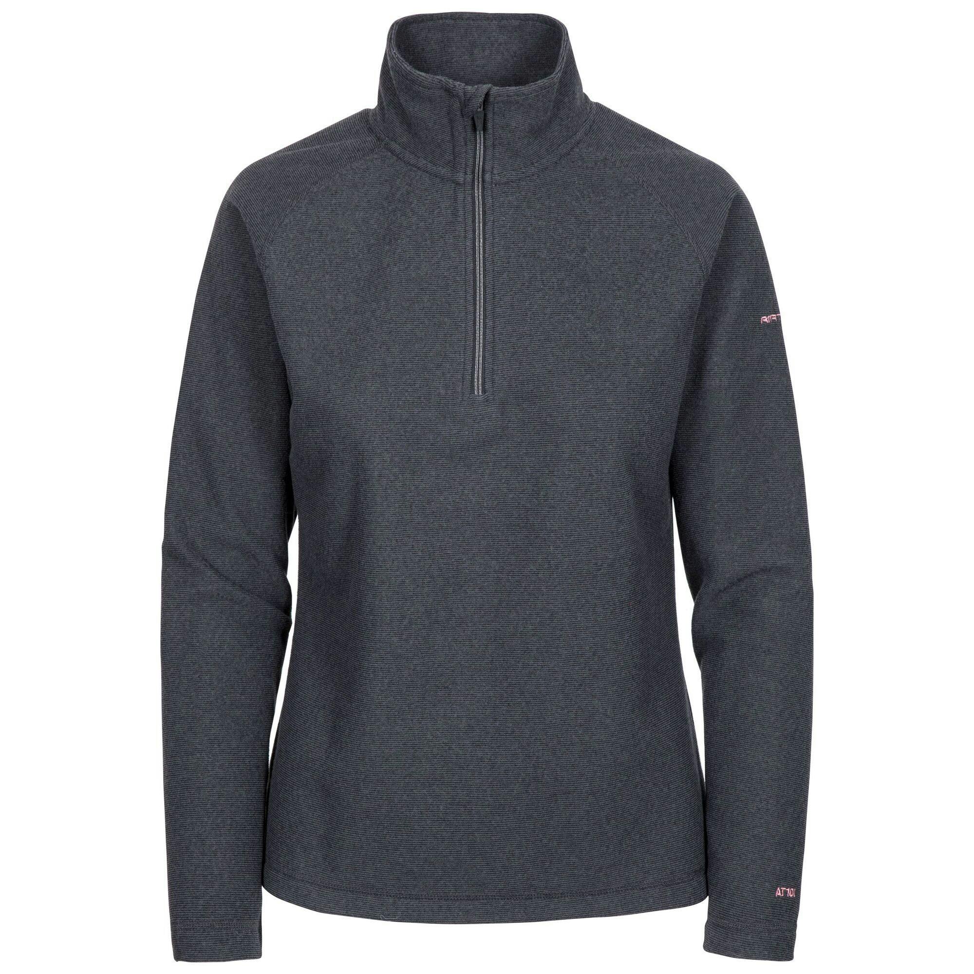 Trespass Women's Grey Meadows Fleece Top - Charcoal - Xs - Charcoal - 100% Polyester