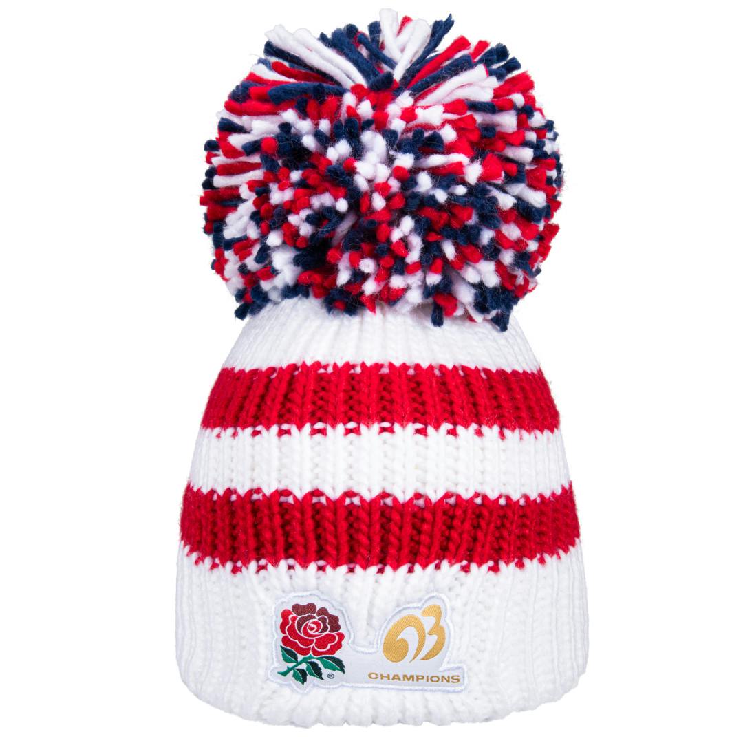 Big Bobble Hats Unisex Red/White England Rugby Big Bobble Hat