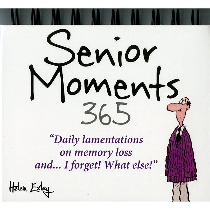 Rackhams Light Helen Exley, 365 Days Of Senior Moments Perpetual Calendar, Perpetual Calendars And Diaries, Day To View, Humour, Gift