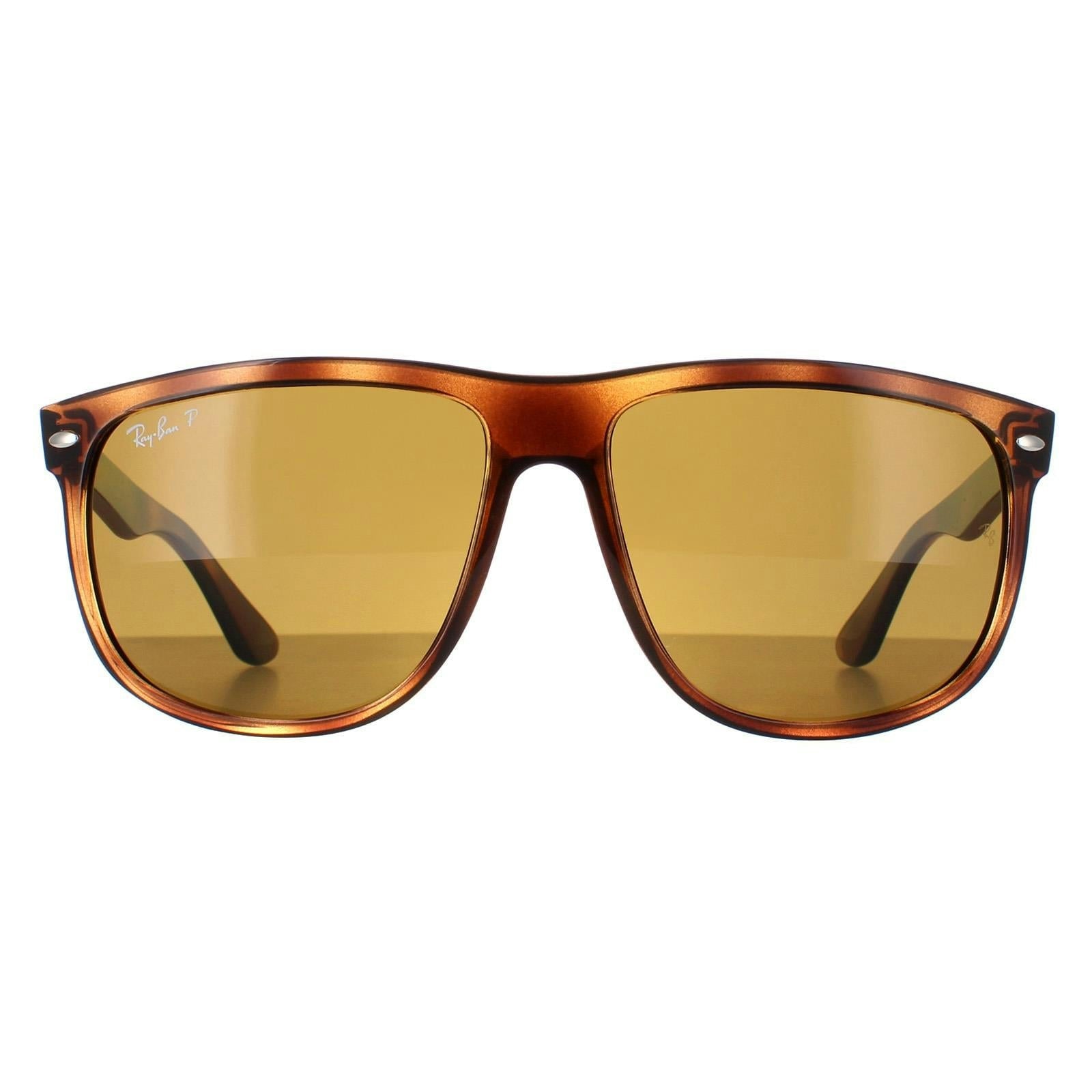 Ray-Ban Men's Brown Rectangle Tortoise Polarized 4147 Sunglasses - Image 9