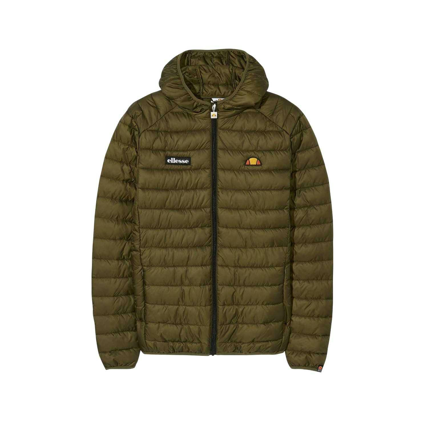 Ellesse Men's Green Lombardy Padded Jacket - Khaki - Xs - Khaki - 100% Micropoly
