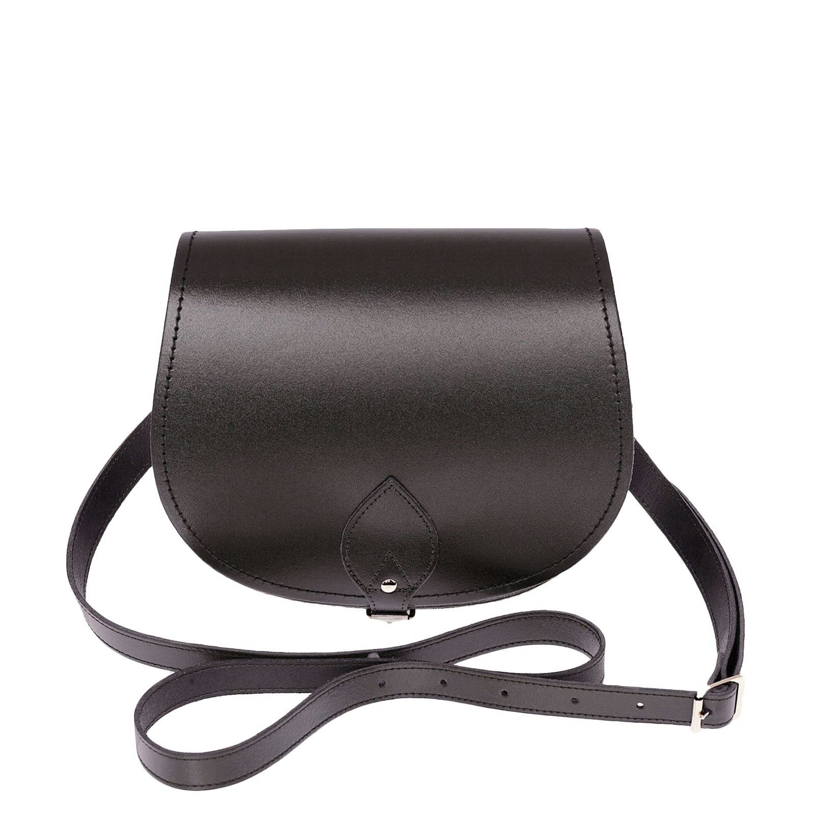 Zatchels Handmade Leather Saddle Bag - Graphite - Large