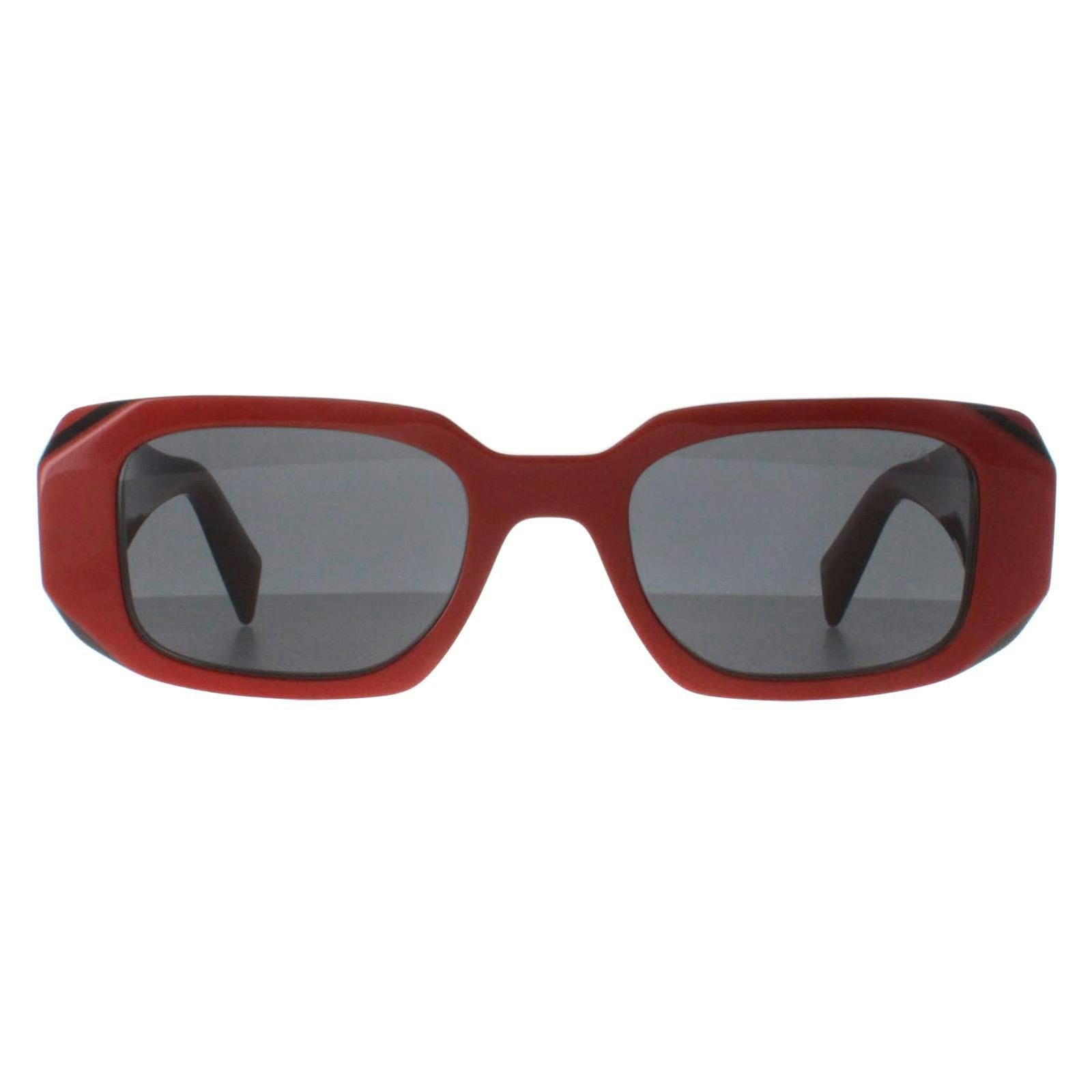 Prada Rectangle Womens Orange Black Dark Grey PR17WS - One Size - Image 4