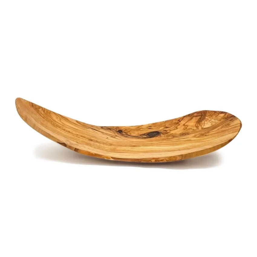 Verano Spanish Ceramics Olive Wood - Handmade Curved Floating Fruit Basket(S) - 45Cm L