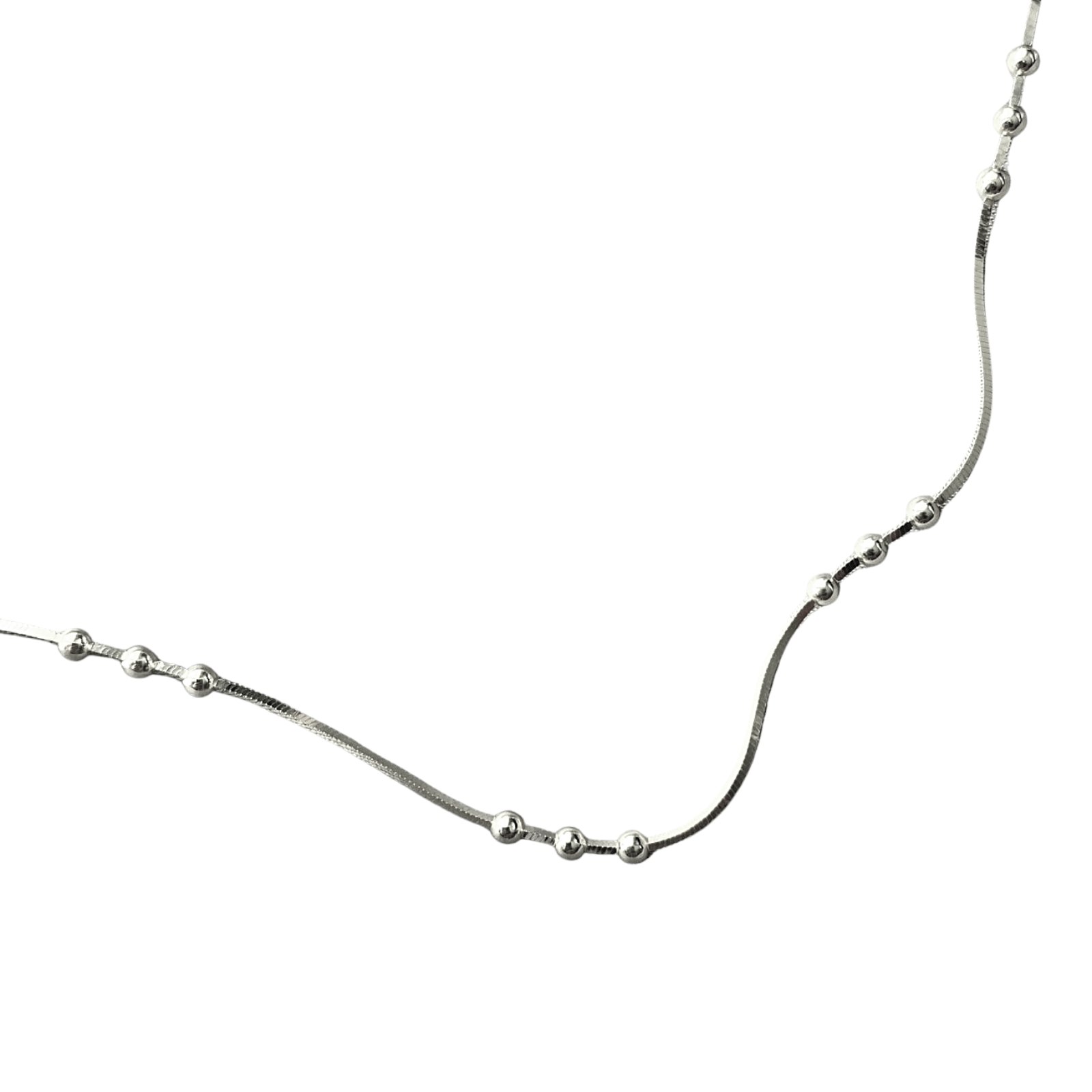 Spero London Silver Three Bead Sterling Chain Satellite Necklace