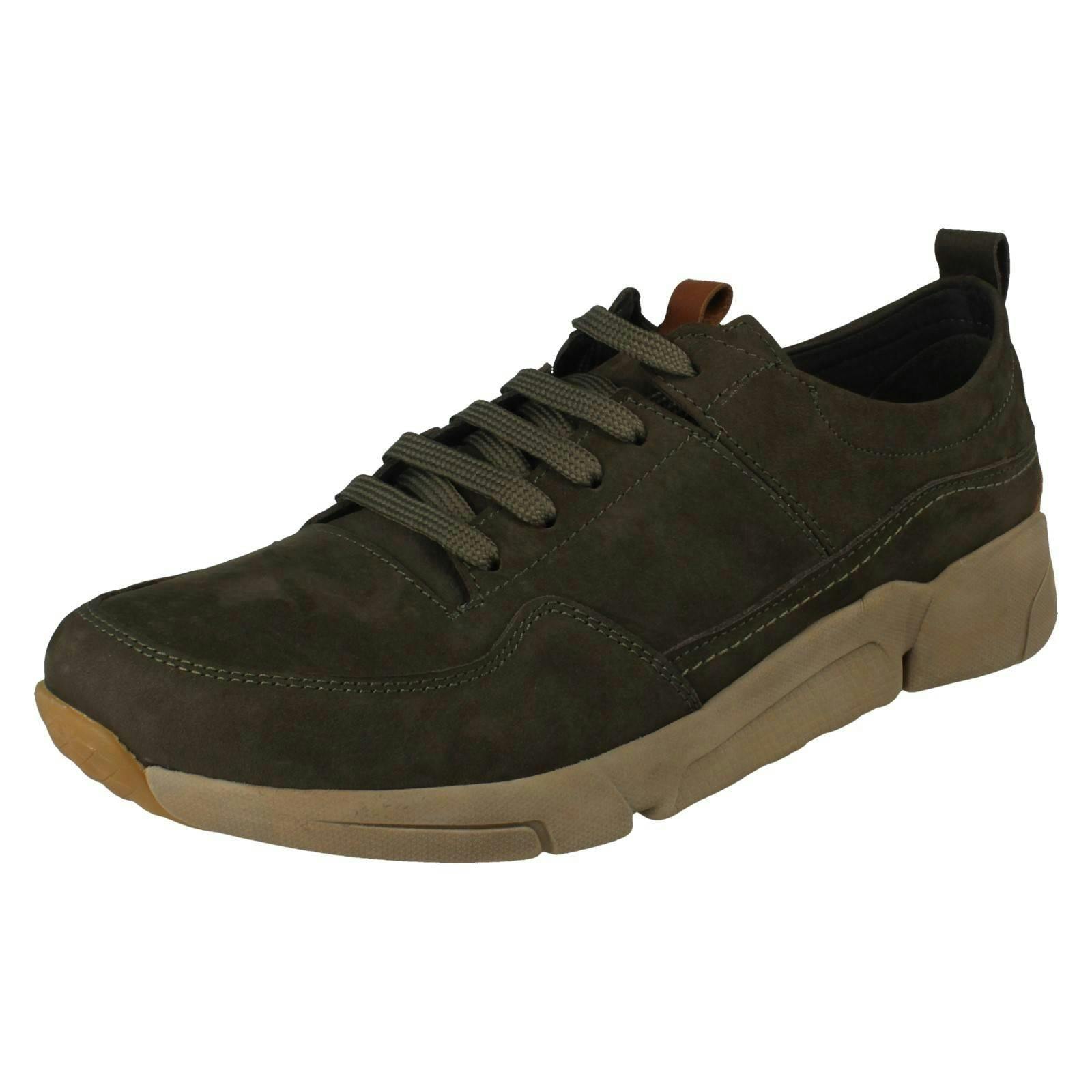 Padders Men's Lace Up Nubuck Trainers Max - Olive - Uk 9