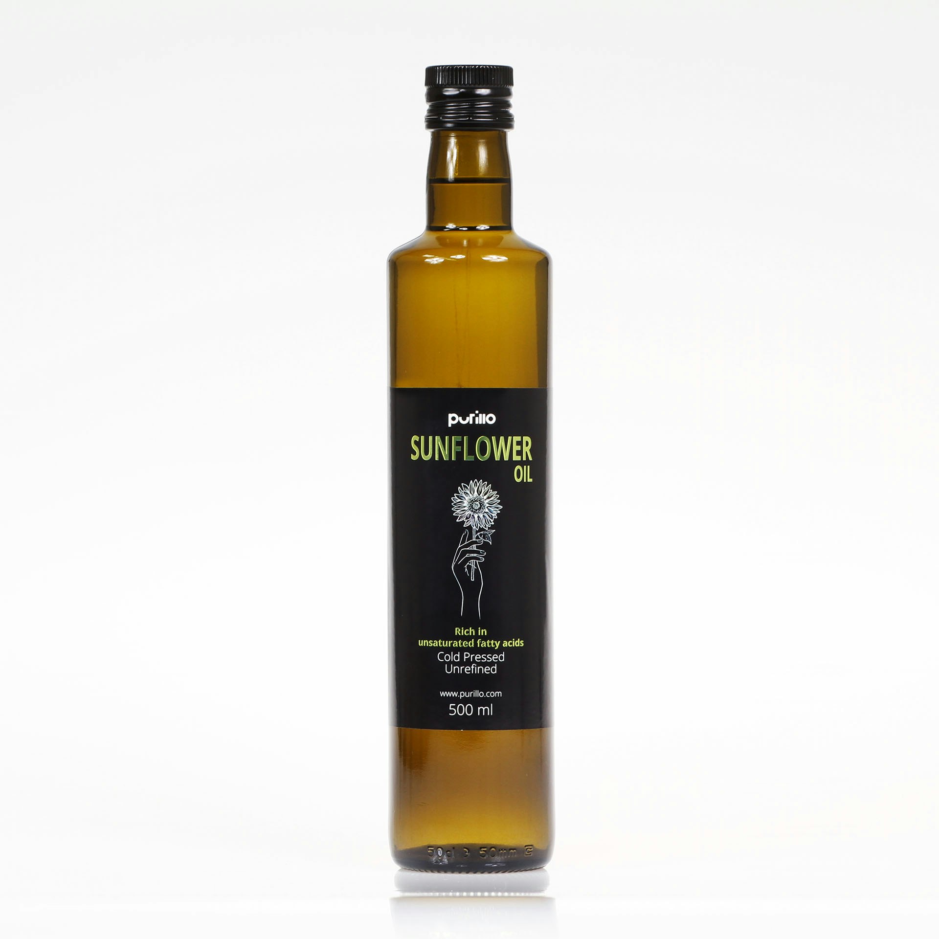 Sunflower oil, cold-pressed, unrefined - Purillo 500 ml, Olej Słonecznikowy - Image 3