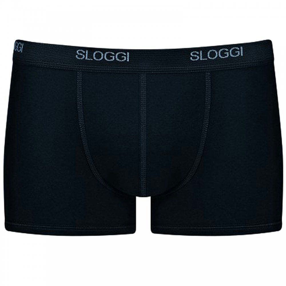 Sloggi Men's Black Basic Short Boxer Trunk, - M