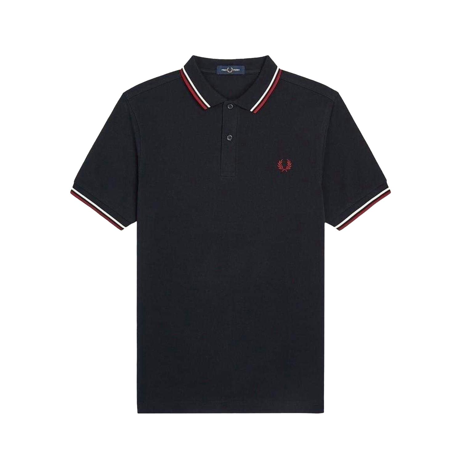 Fred Perry Men's Long-Sleeved Polo Shirt - Navy - Xl - Navy - 100% Cotton