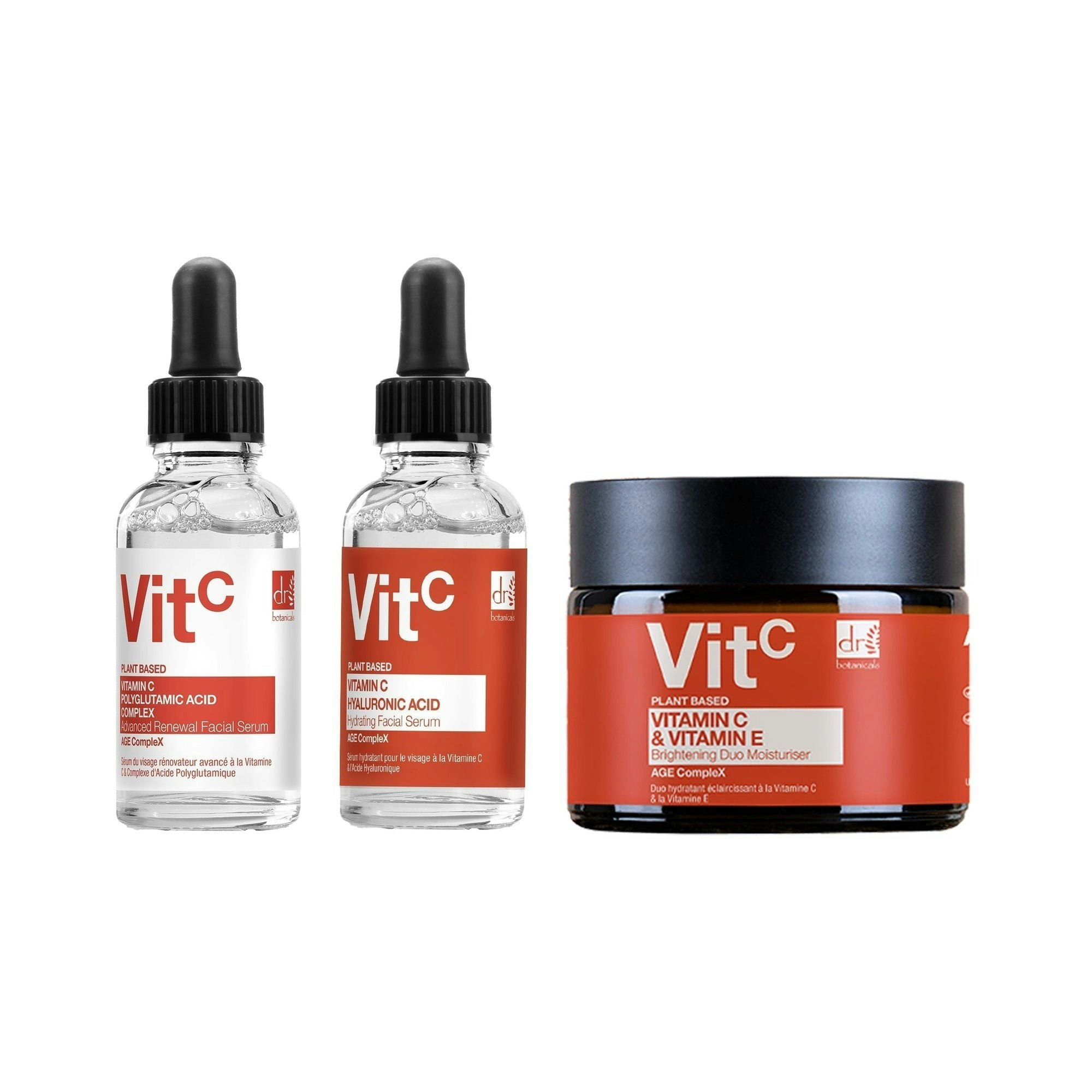 Dr Botanicals Anti-Ageing Vitamin C Duo Moisturiser And Facial Serum