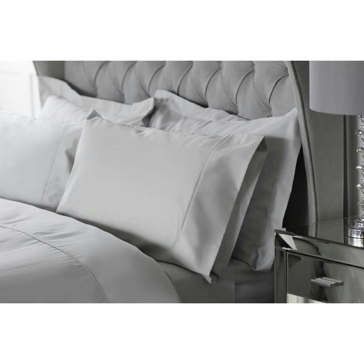 Belledorm Bamboo Oxford Pillowcase - Platinum - 76Cm X 51Cm - Platinum - 70% Bamboo/30% Cotton