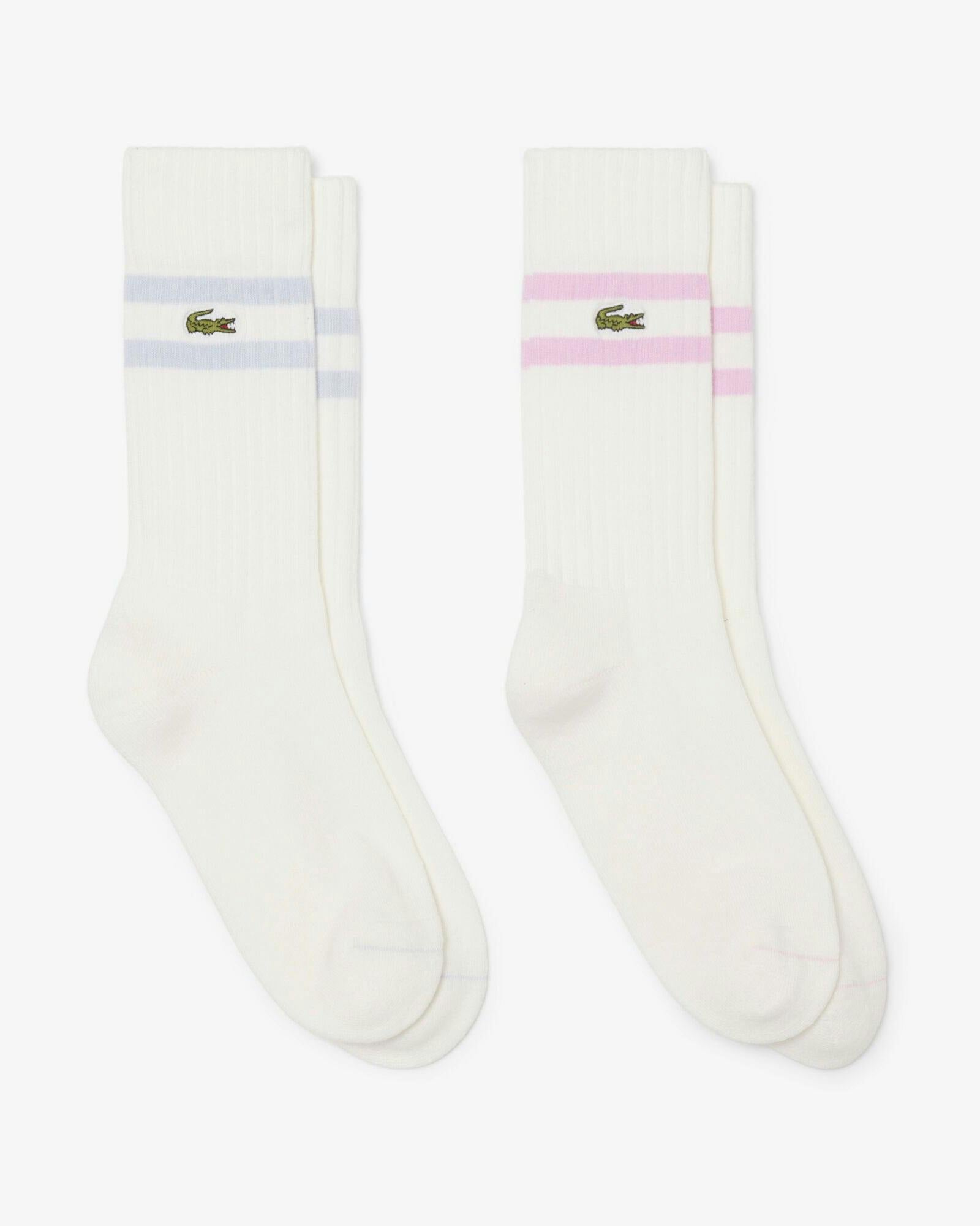 Lacoste Men's Blue Ribbed Socks - Flour/Phoenix -Albizi 22I - Flour/Phoenix -Albizi 22I - Uk9-Uk11