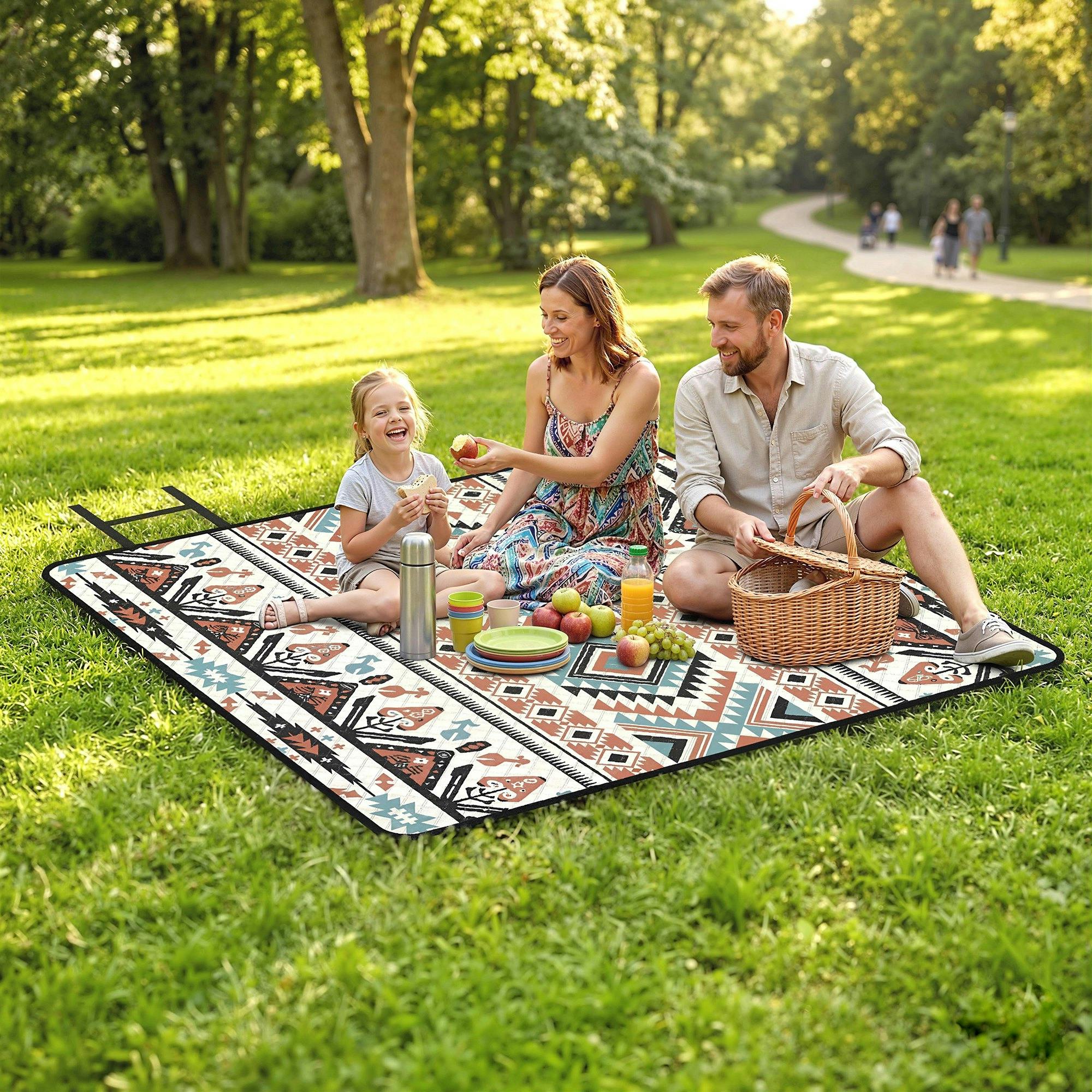 Rackhams Picnic Blanket, Beach Blanket Outdoor Picnic Mat - 200 X 200Cm