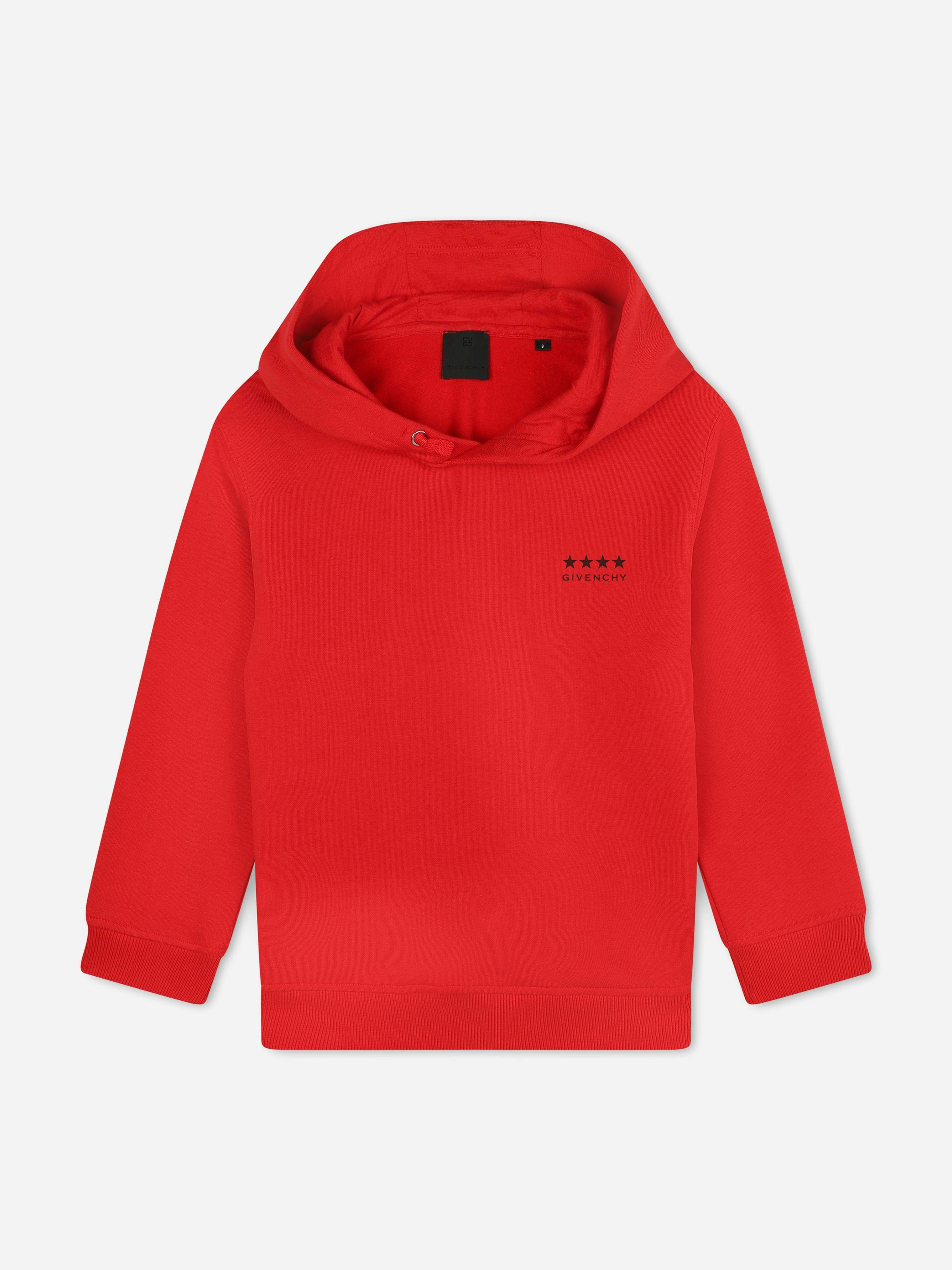 Givenchy Boys Red Logo Print Hoodie In - 8 Yrs