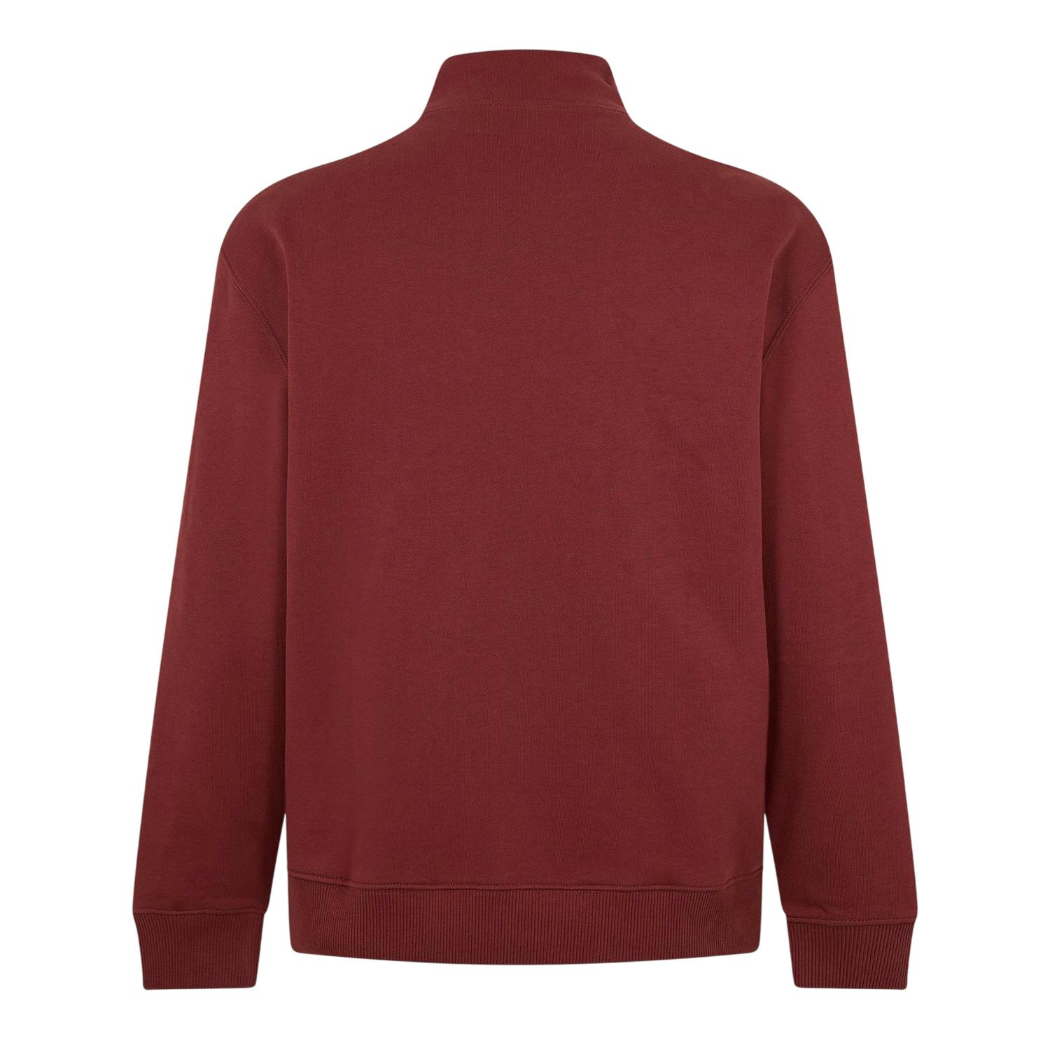 Calvin Klein Men's Monogram Quarter Zip Sweatshirt - Mocha - Xl - Mocha - 100% Cotton