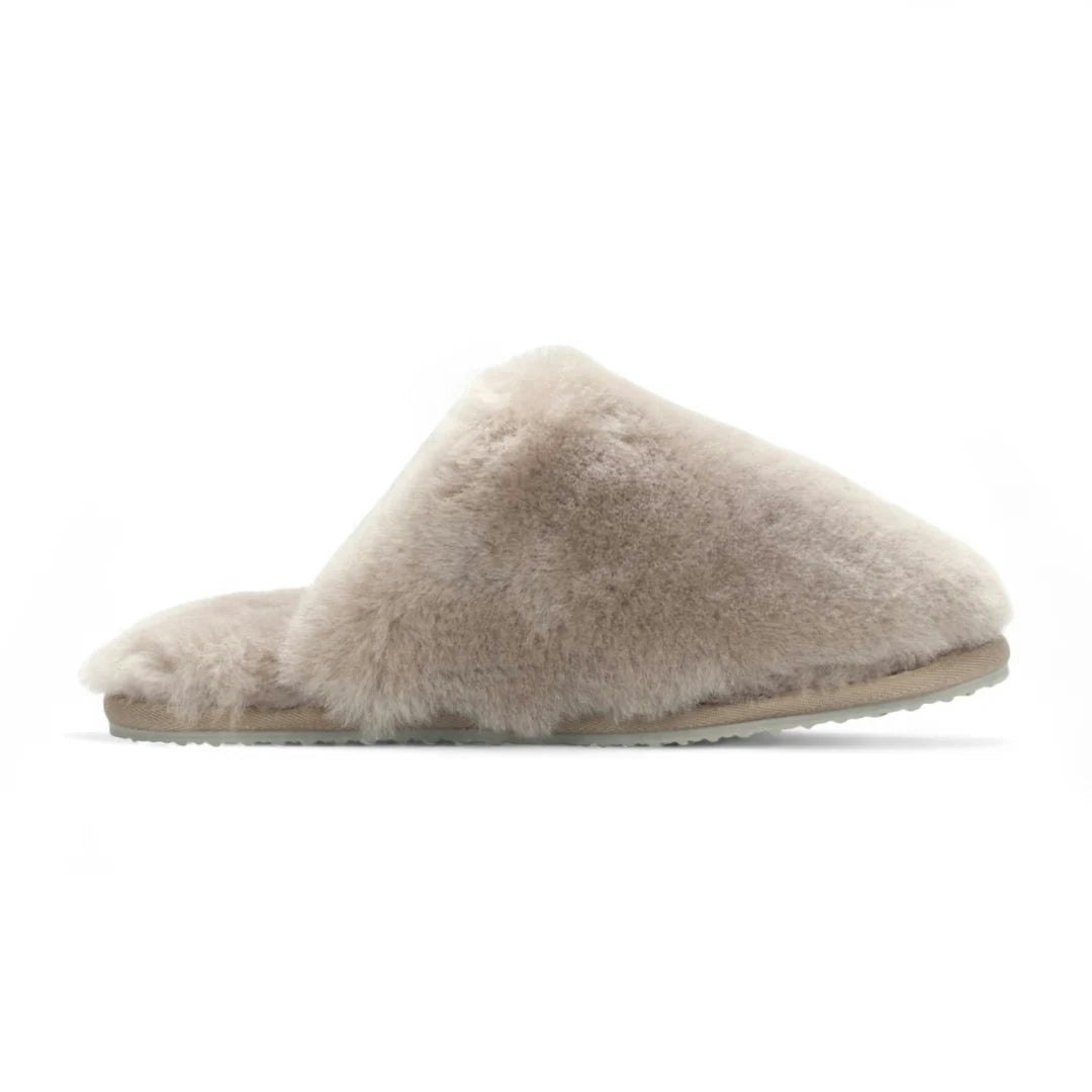 Infinity Leather Women's Aurora - Sheepskin Fluffy Slippers - Taupe - Eu 41