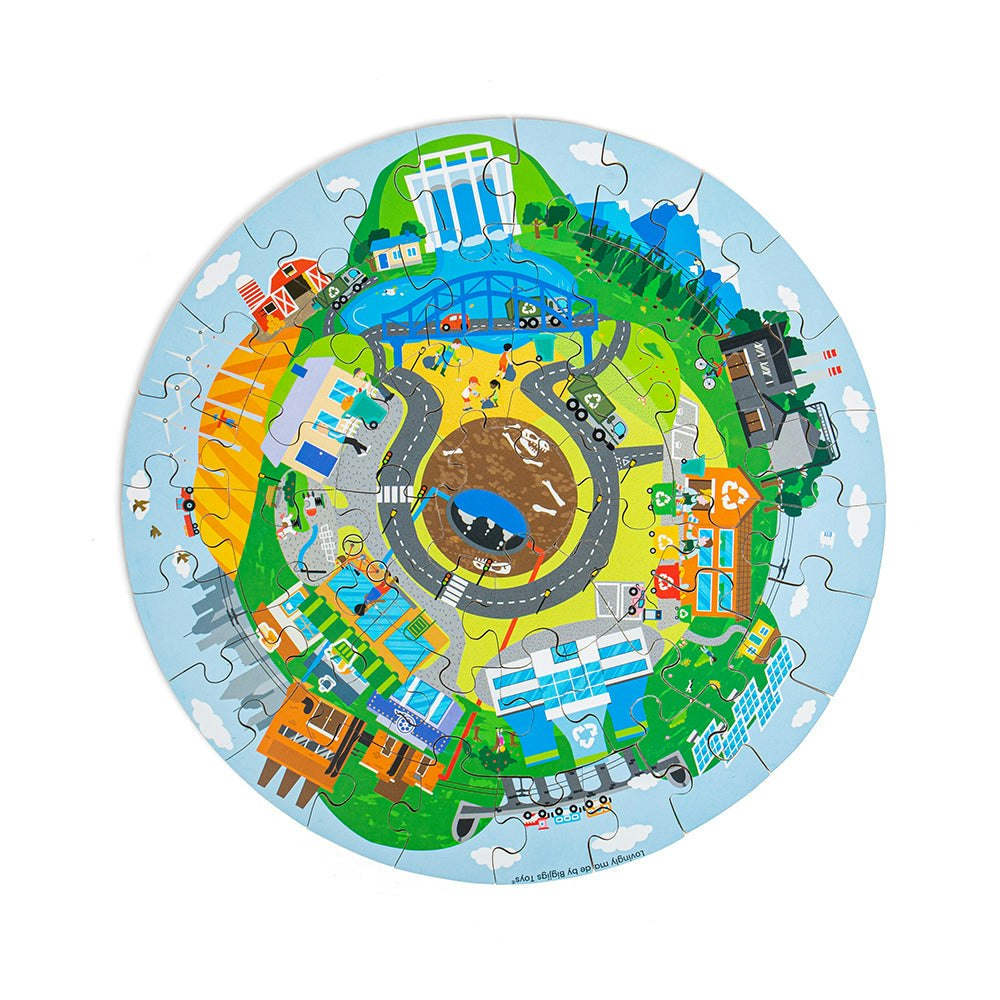 Bigjigs Toys Recycling Circular Floor Puzzle (50Pc)